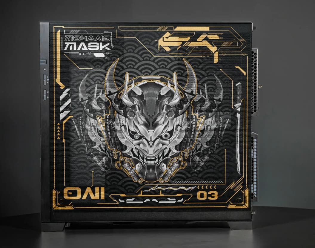 Golden Dragon Lian Li O11D Evo RGB Black Gold Anime PC Computer Case