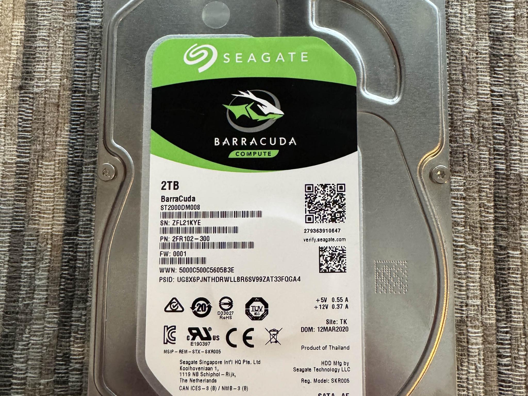 4x SATA Storage Lot – 2TB + 1TB HDDs and 250GB Samsung SSD