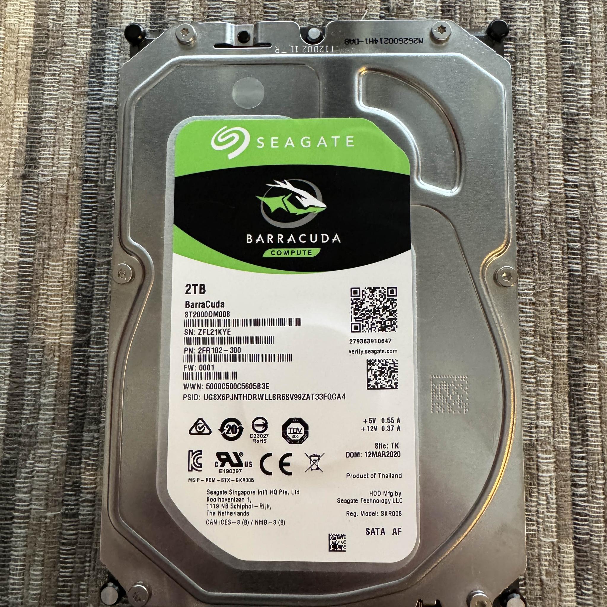 4x SATA Storage Lot – 2TB + 1TB HDDs and 250GB Samsung SSD
