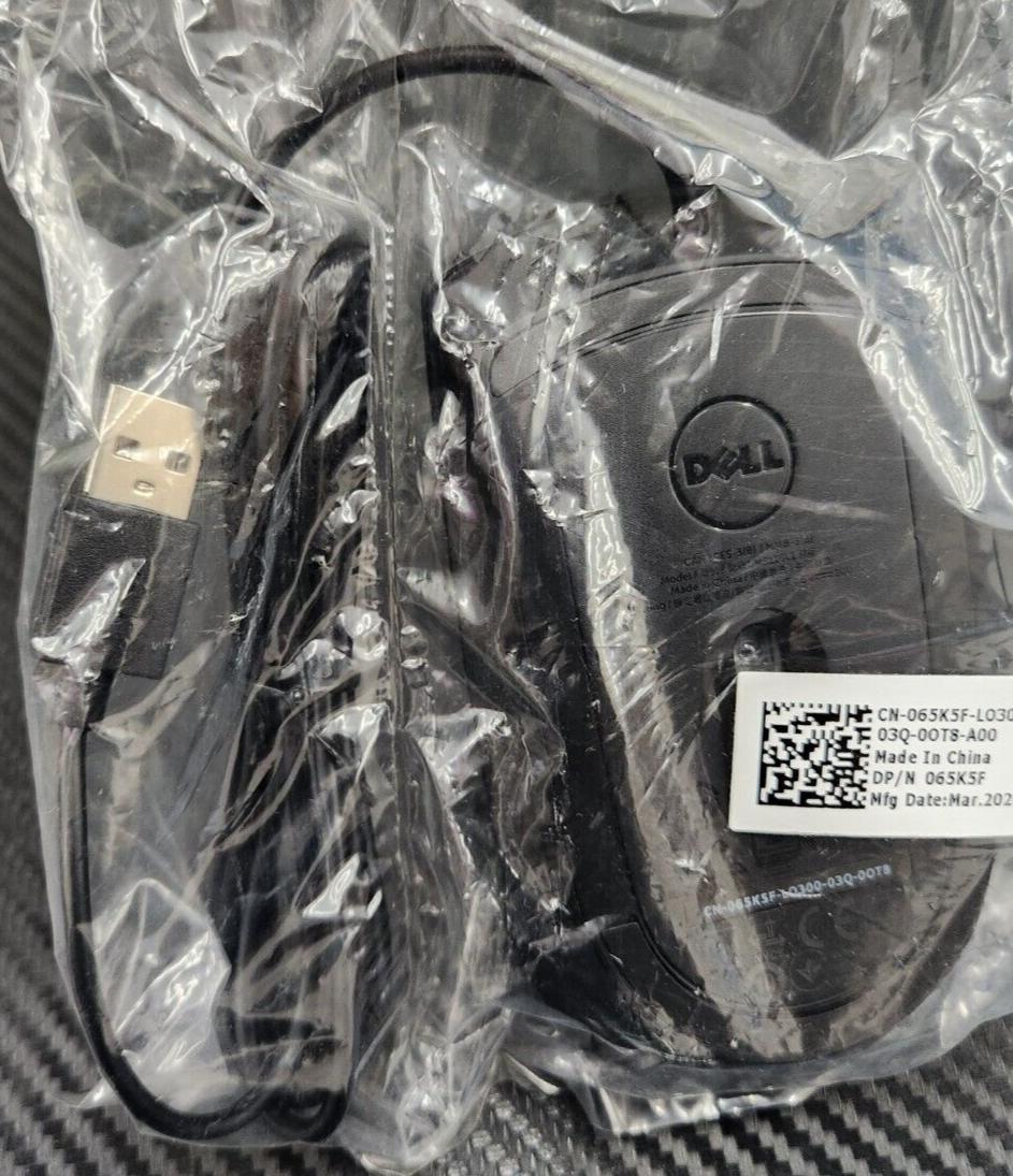 Dell MS1160 Wired USB 1000 DPI Optical Mouse Dell P/N: 065K5F Brand New