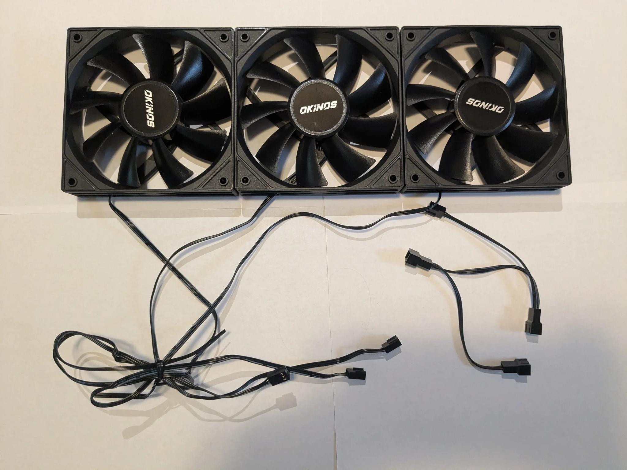 120mm Okinos Case Fans - 3 Pack