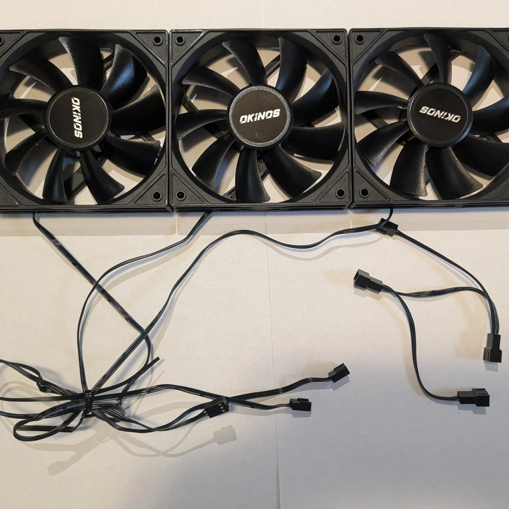 120mm Okinos Case Fans - 3 Pack