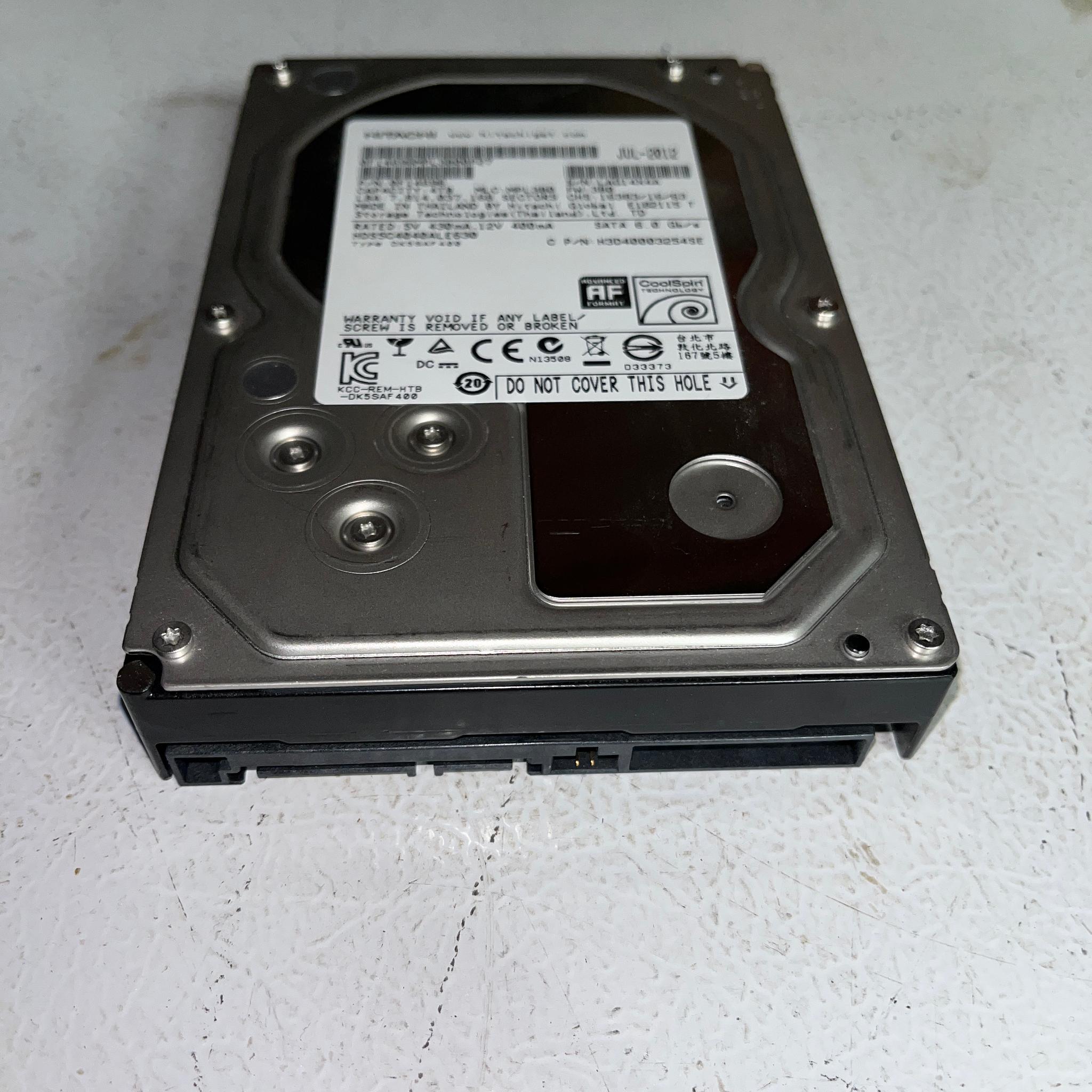 Hitachi Deskstar 5K4000 4TB 3.5" SATA Hard Drive – HDS5C4040ALE630 – Tested