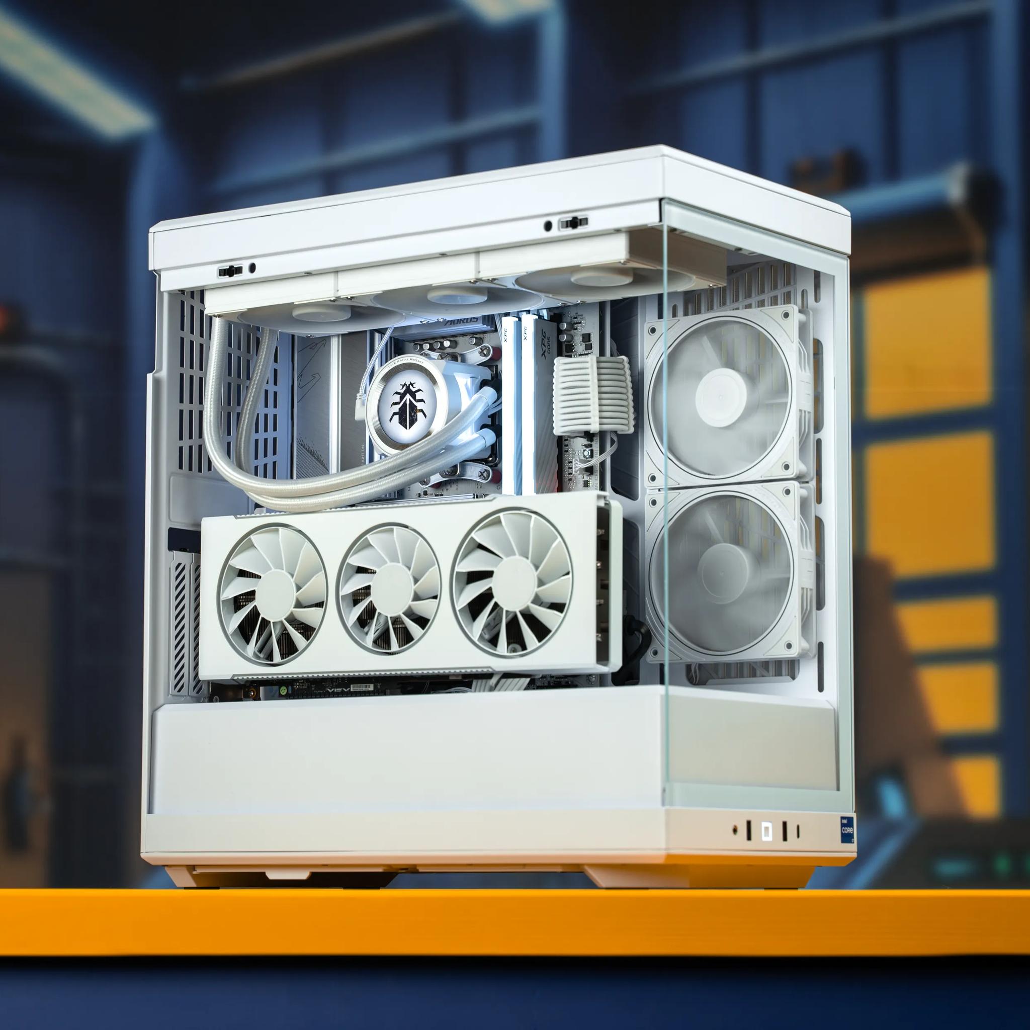 “Cyphernox” RX 7800 XT Ryzen 5 7600 32GB Windows 11 Pro 2TB White Edition Gaming PC