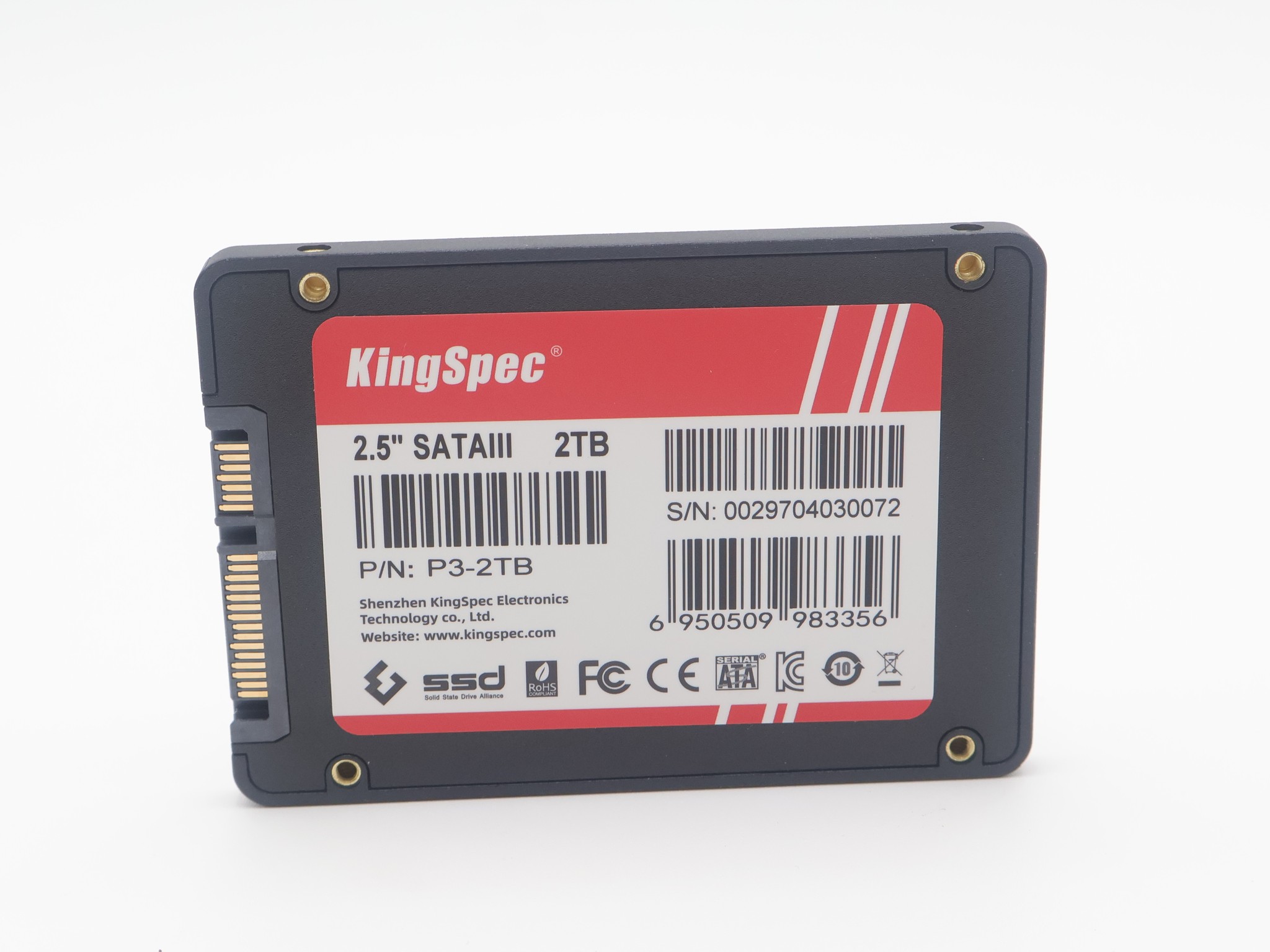KingSpec P3-2TB 2TB SSD 2.5" SATA III 560MB/s 3D NAND - Warranty Until 2028 - Like New