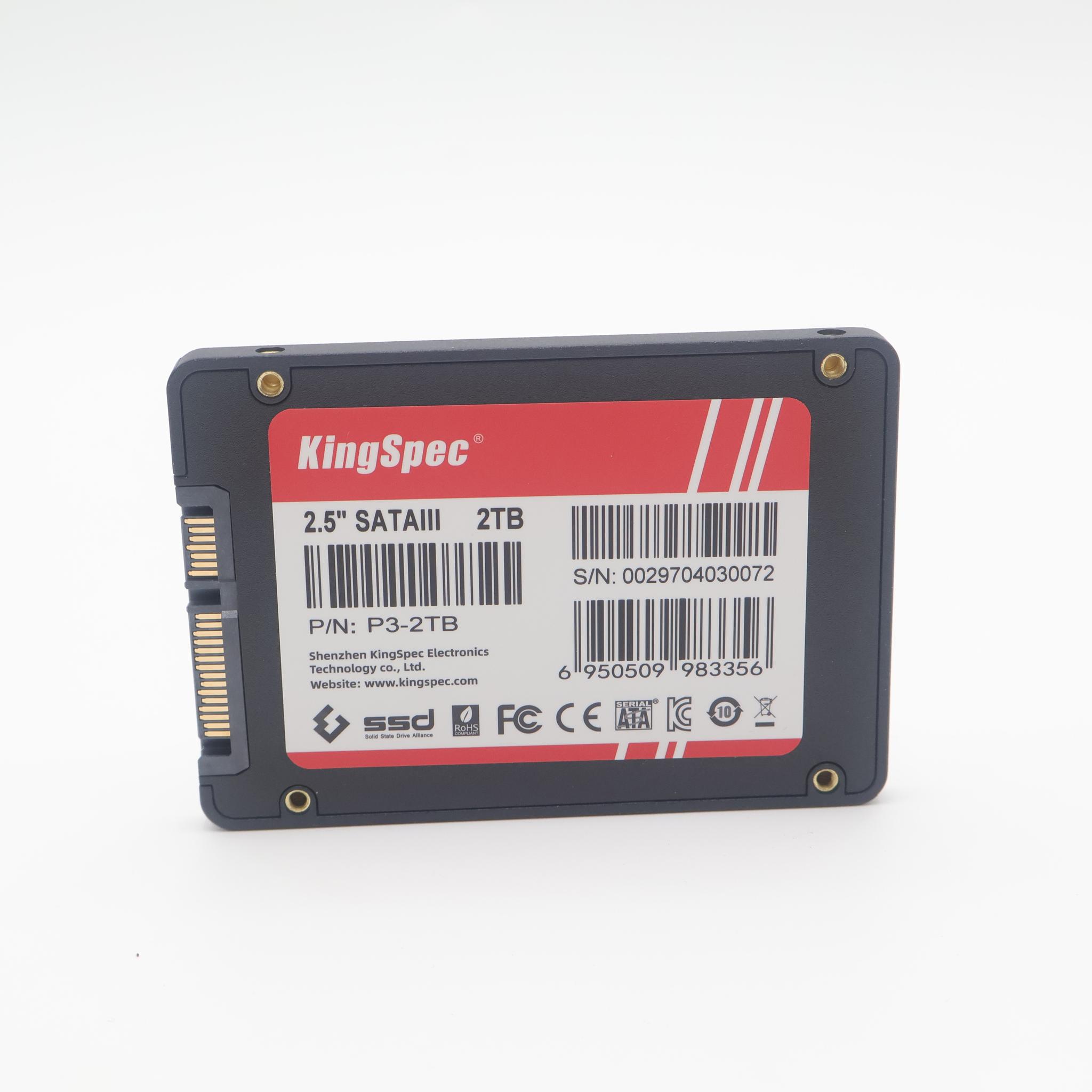 KingSpec P3-2TB 2TB SSD 2.5" SATA III 560MB/s 3D NAND - Warranty Until 2028 - Like New