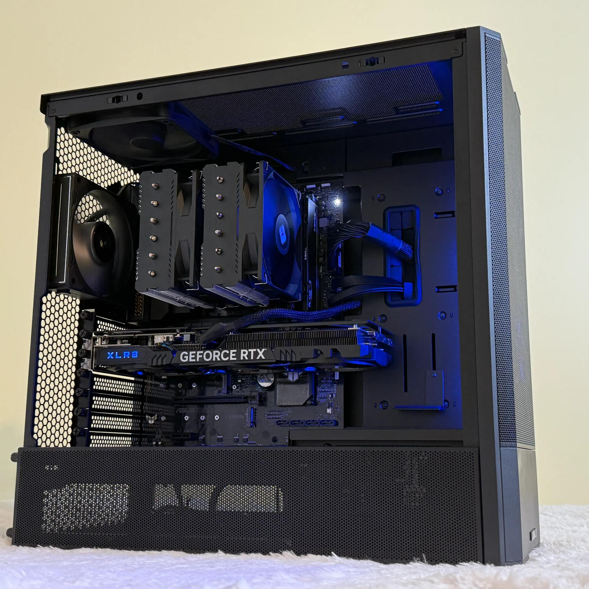 1080p & 1440p Gaming PC - The Blue Sentinel | 4060 TI | 7800X3D | 32GB RAM | 2TB NVME | 850W Gold