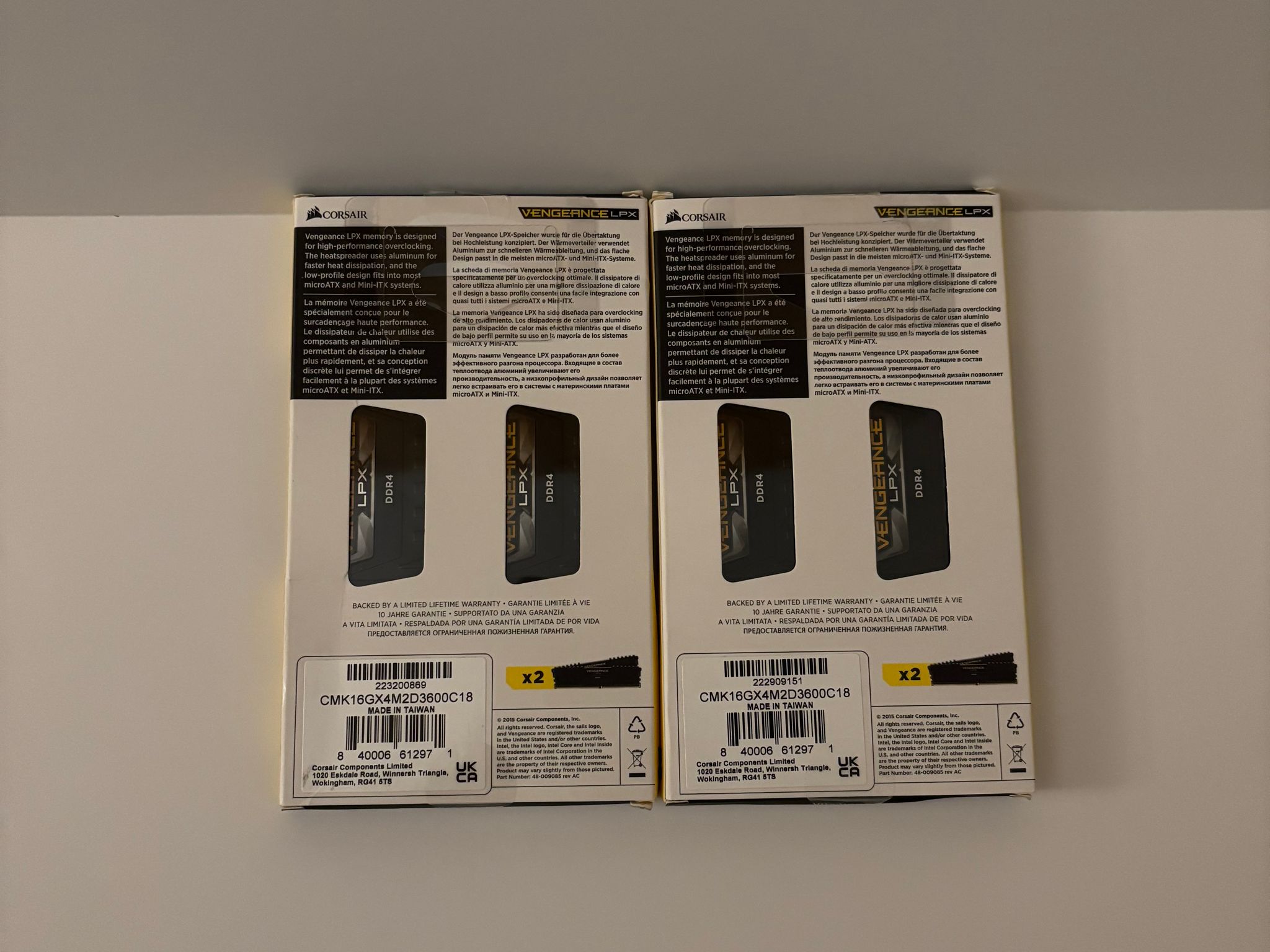 Corsair 32GB (4x8GB) DDR4 3600MHz RAM