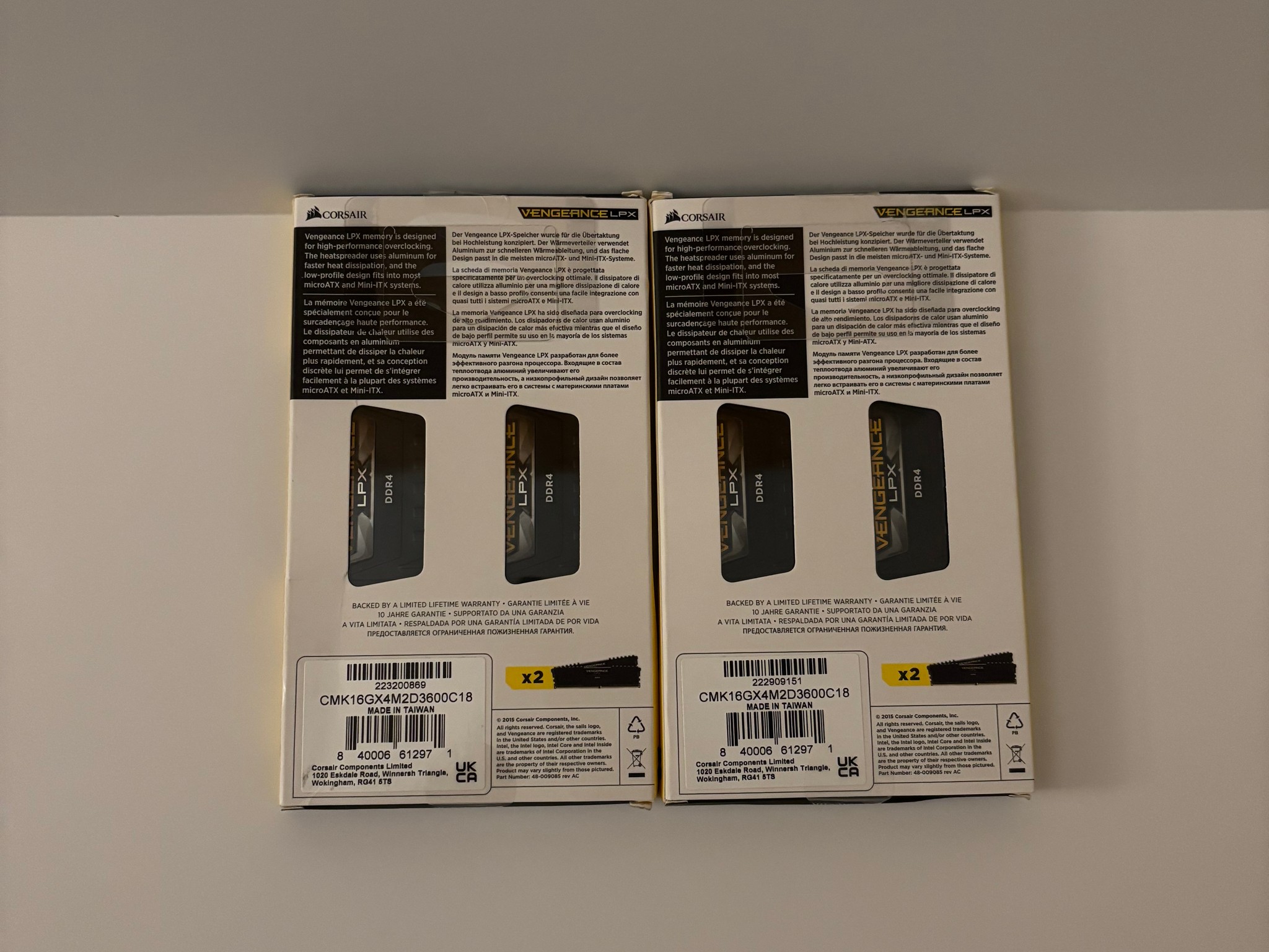 Corsair 32GB (4x8GB) DDR4 3600MHz RAM