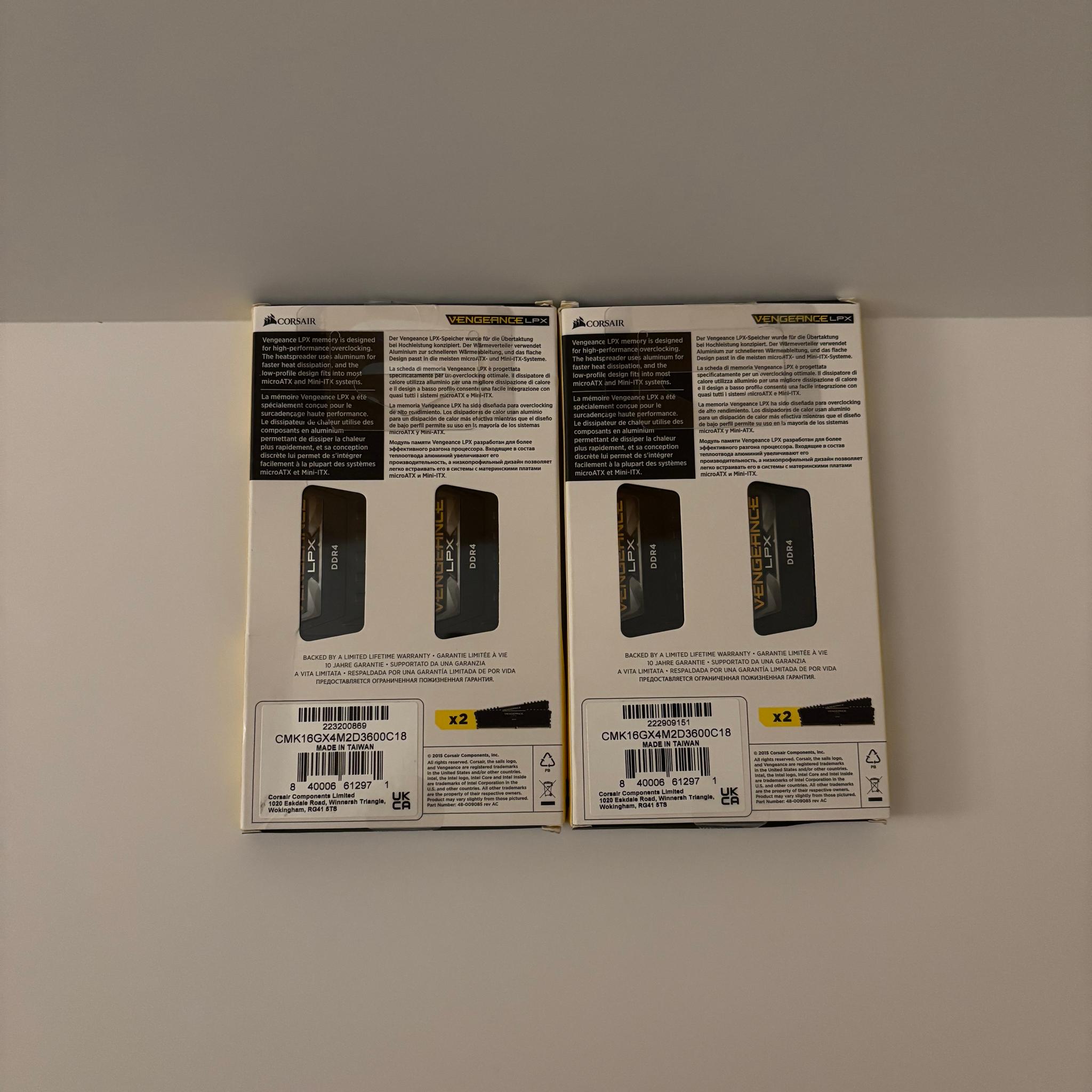 Corsair 32GB (4x8GB) DDR4 3600MHz RAM