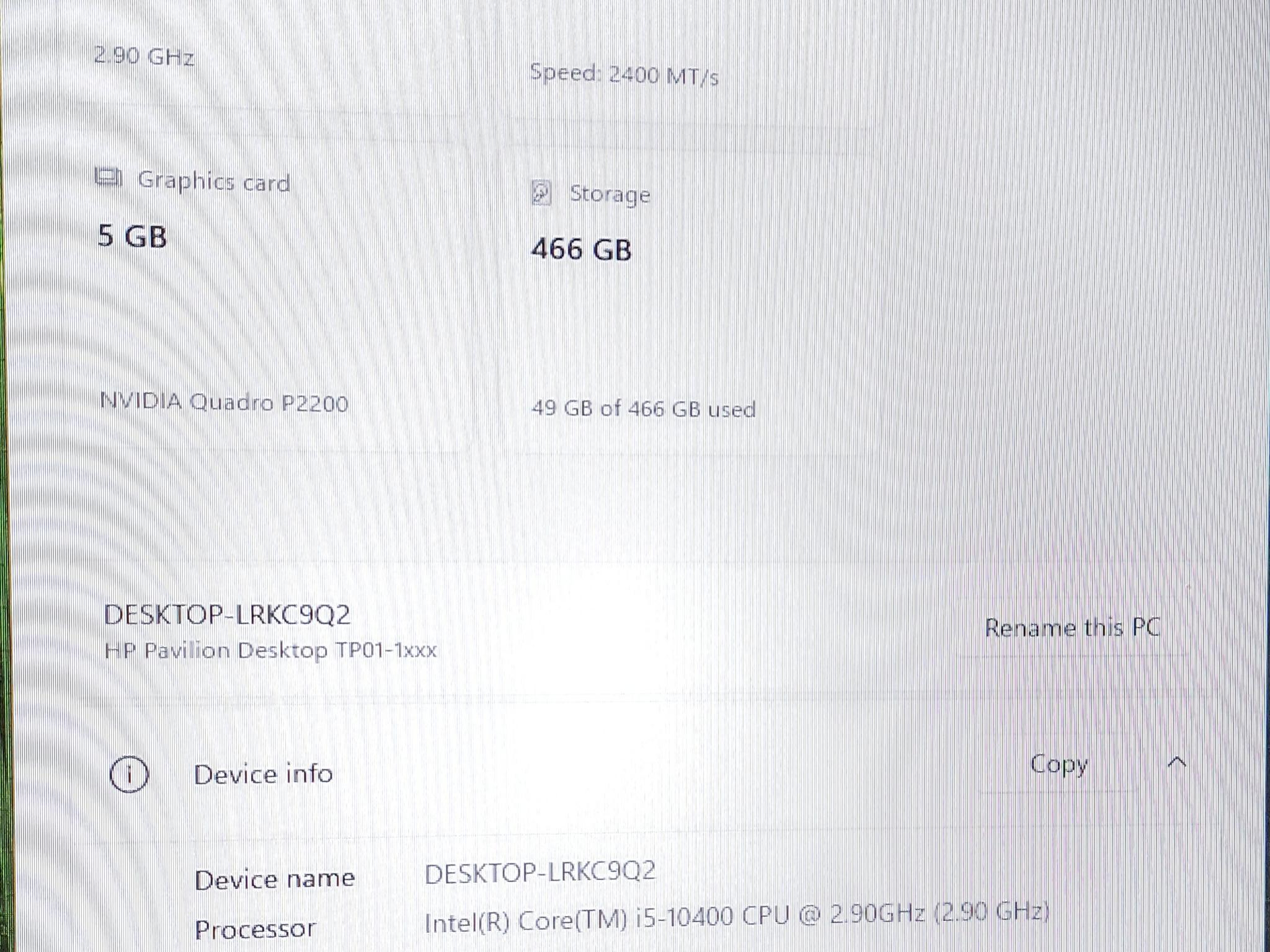 Budget Gaming PC, i5-10400, Quadro P2200 5GB, 16GB DDR4, WIFI and BT, DVDRW, Windows 11
