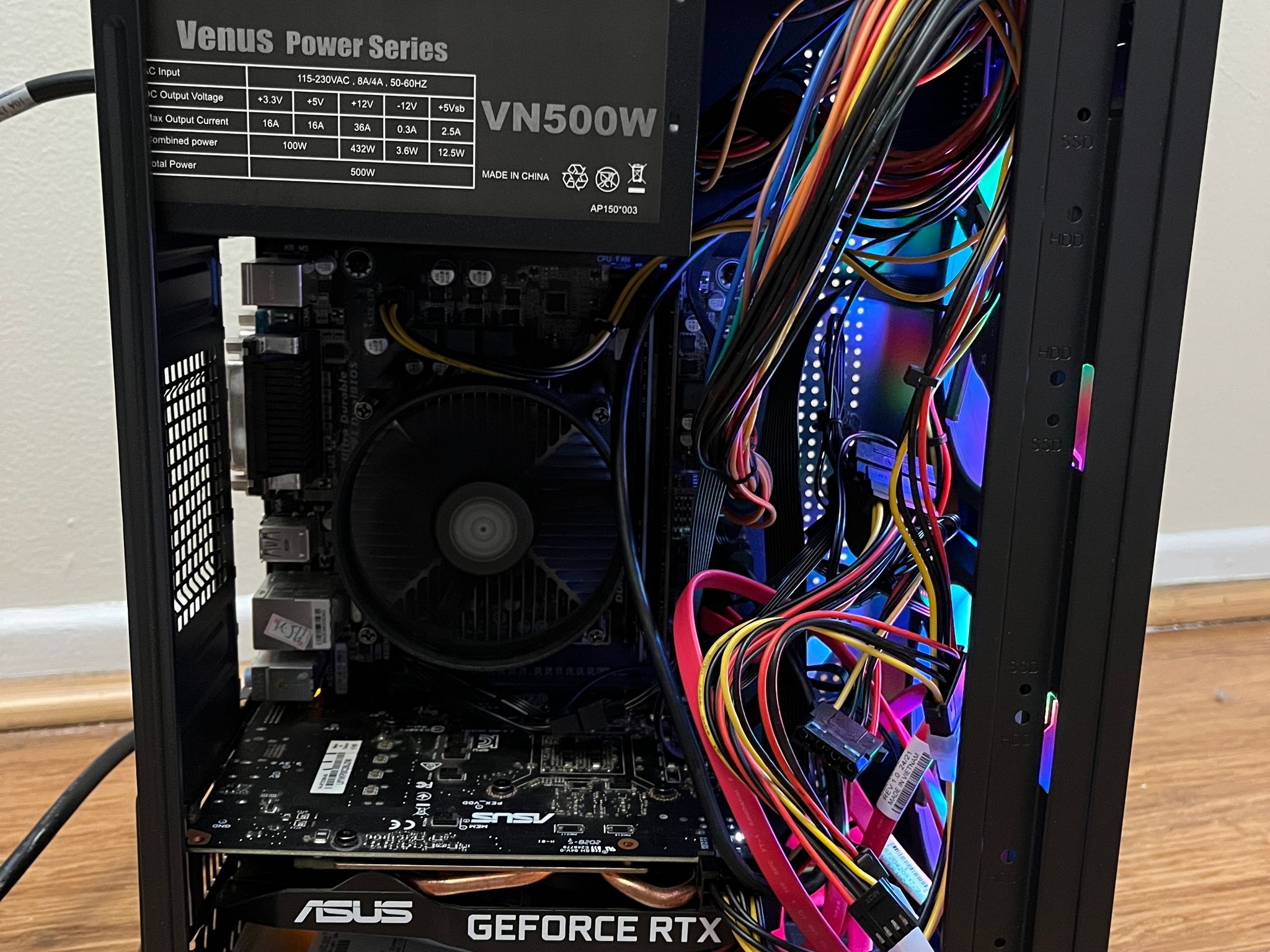 NVIDIA RTX 2060, Intel Core i5-7500, 12GB DDR4 RAM, 870 GB Storage - Small Gaming PC w/ Wi-Fi & BT