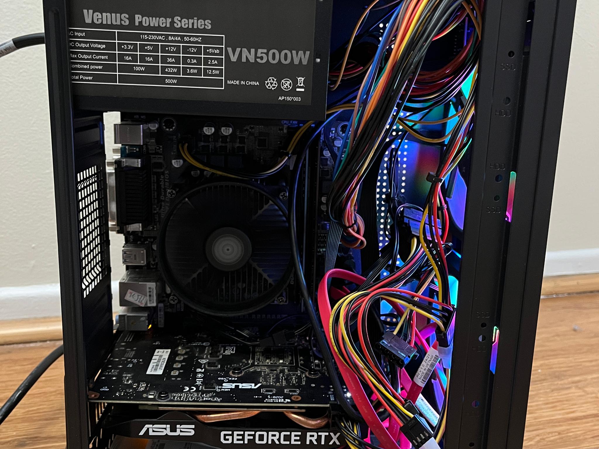 NVIDIA RTX 2060, Intel Core i5-7500, 12GB DDR4 RAM, 870 GB Storage - Small Gaming PC