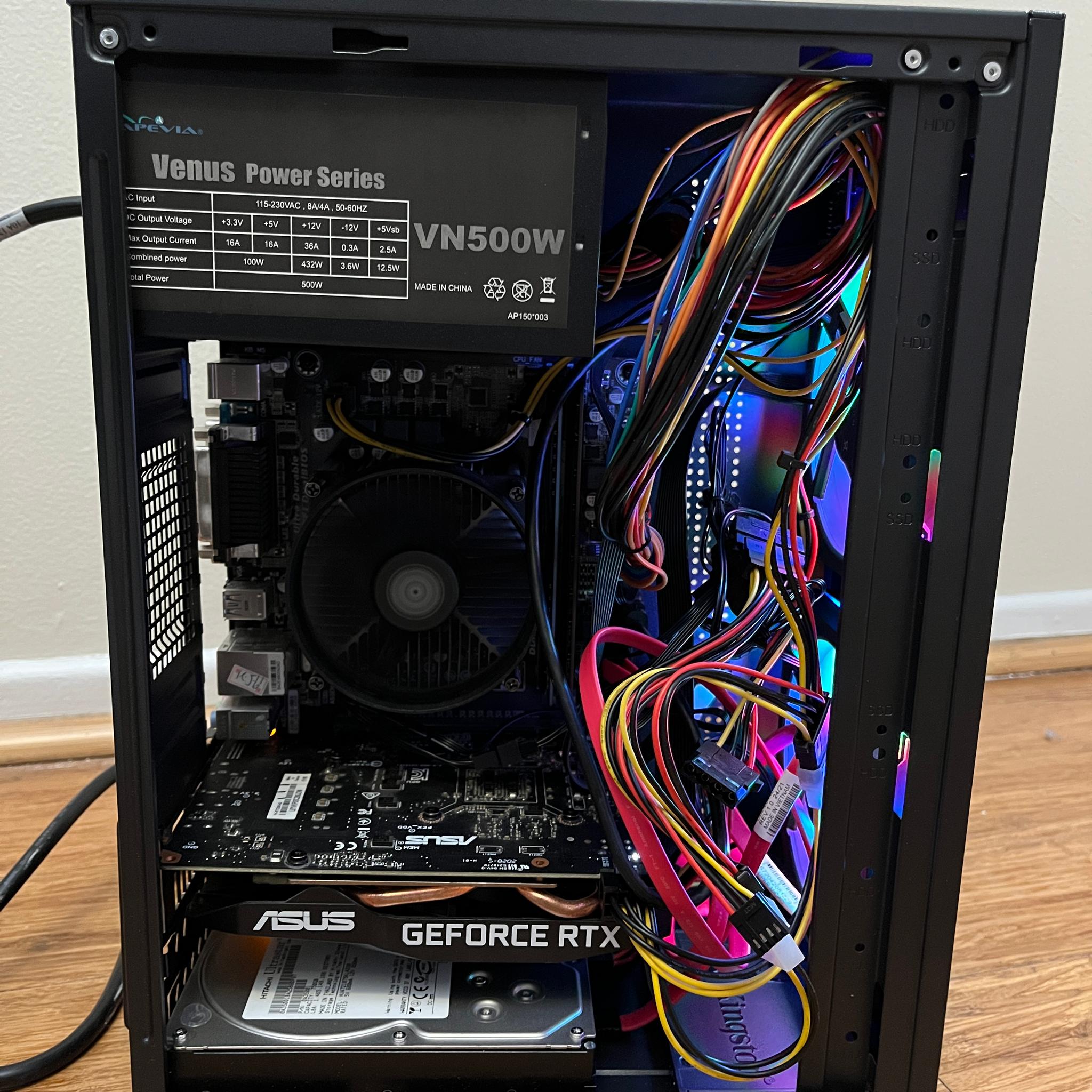 NVIDIA RTX 2060, Intel Core i5-7500, 12GB DDR4 RAM, 870 GB Storage - Small Gaming PC w/ Wi-Fi & BT