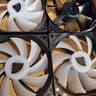 (4) 120mm fans : (1) is a core master fan; (3) non-color changing RGB fans