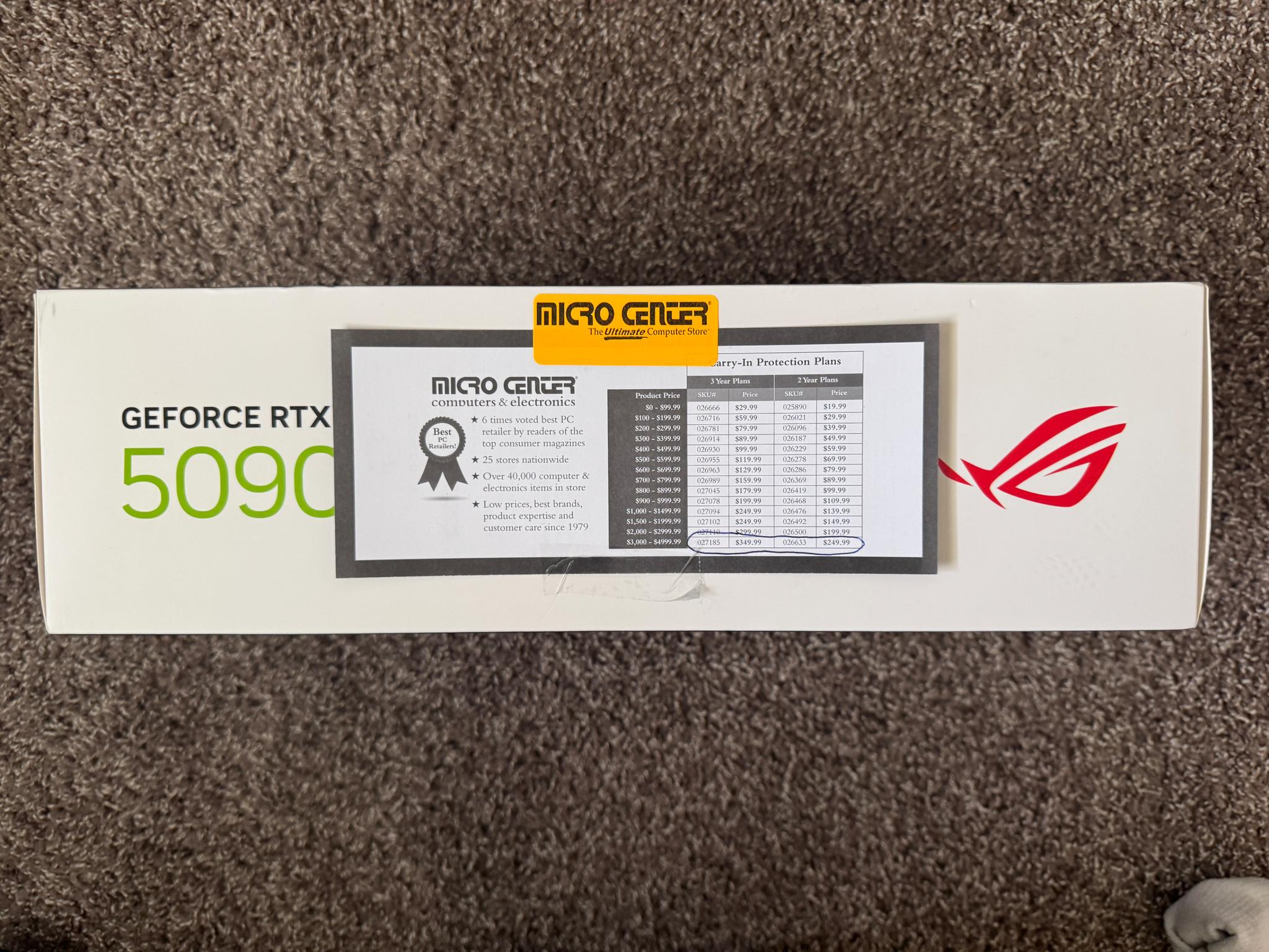 Nvidia Geforce Asus RTX 5090 Rog Astral OC 32GB GDDR7