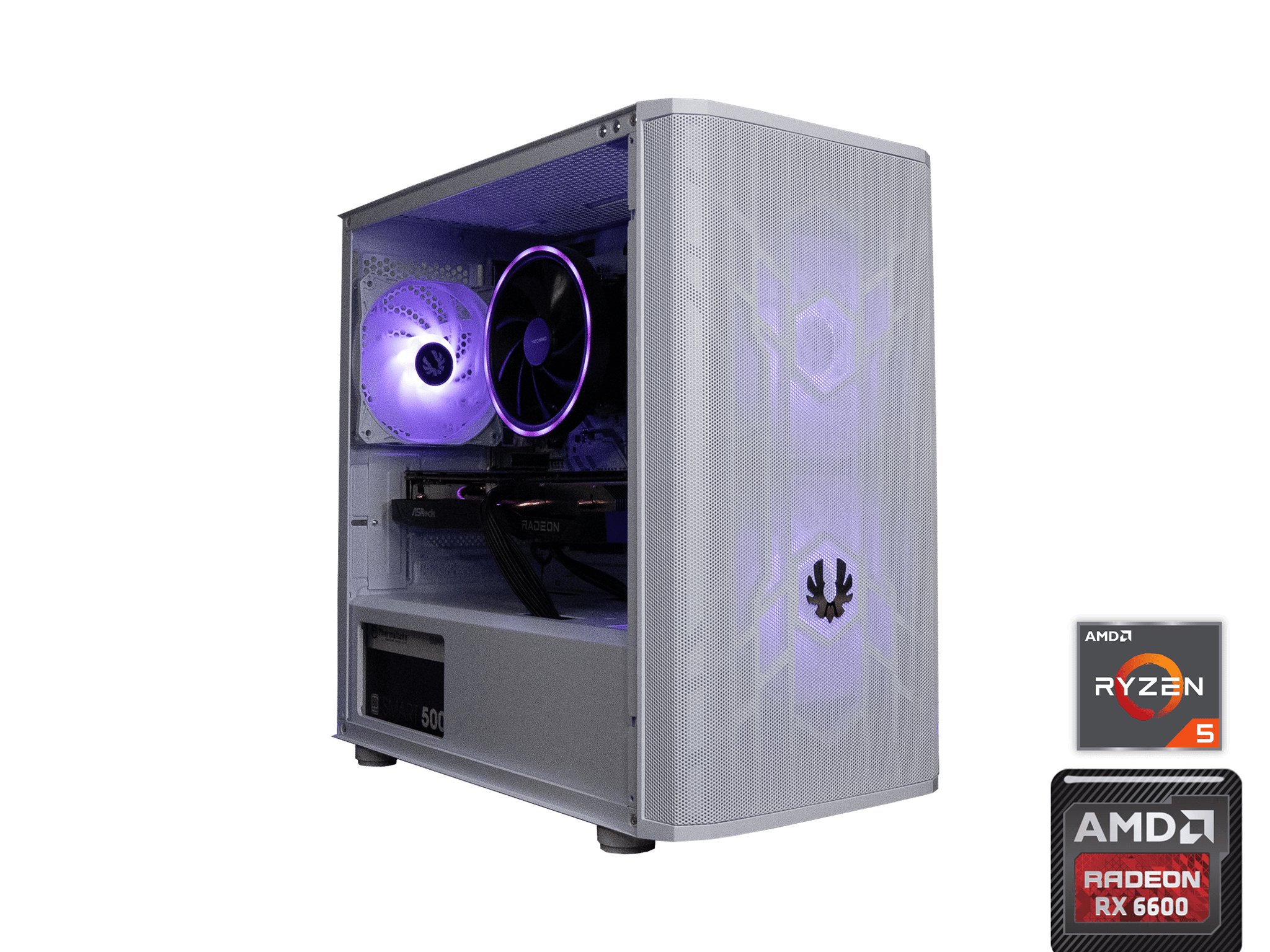 🌨🌌 | ASROCK RX 6600 8GB OC | RYZEN 5 5500 | 16GB DDR4 RAM | 1.25TB | Arctic Sky