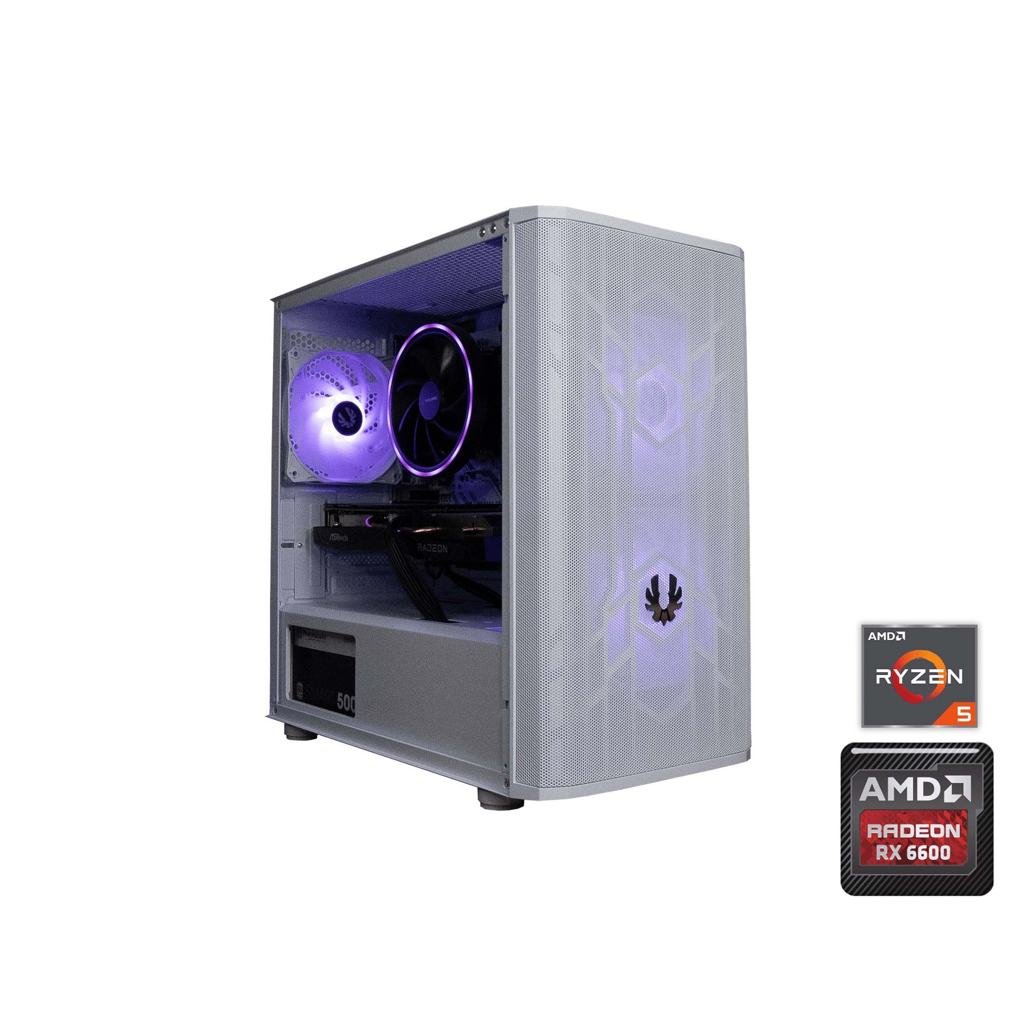🌨🌌 | ASROCK RX 6600 8GB OC | RYZEN 5 5500 | 16GB DDR4 RAM | 1.25TB | Arctic Sky
