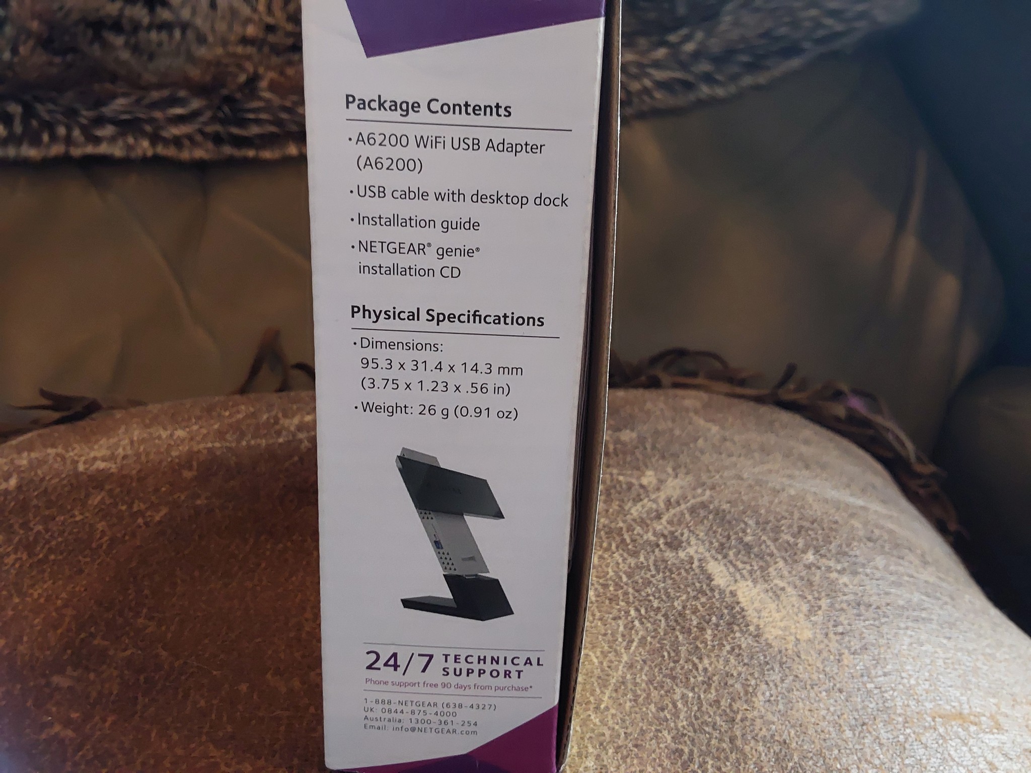 NETGEAR A6200-100NAS AC1200 WiFi USB Wireless Adapter