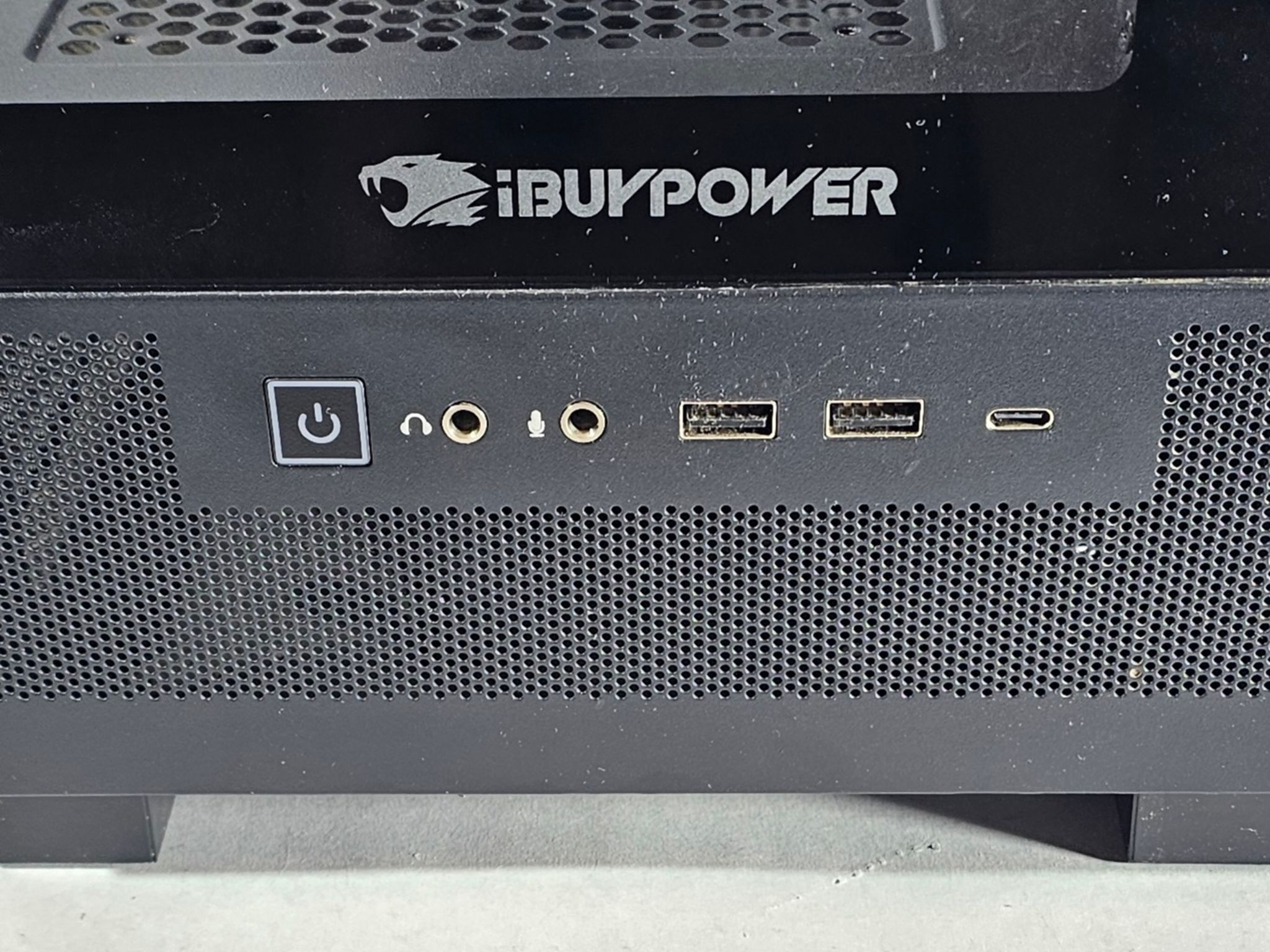 Black iBUYPOWER PC Case with Tempered Glass w/ 3 Fans