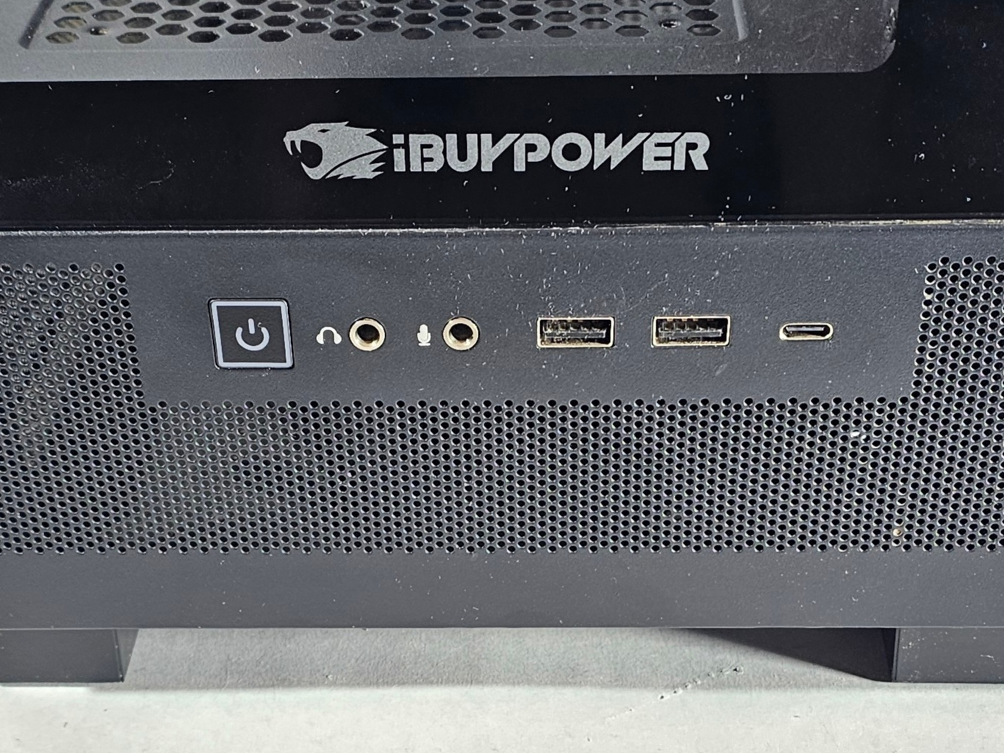 Black iBUYPOWER PC Case with Tempered Glass w/ 3 Fans
