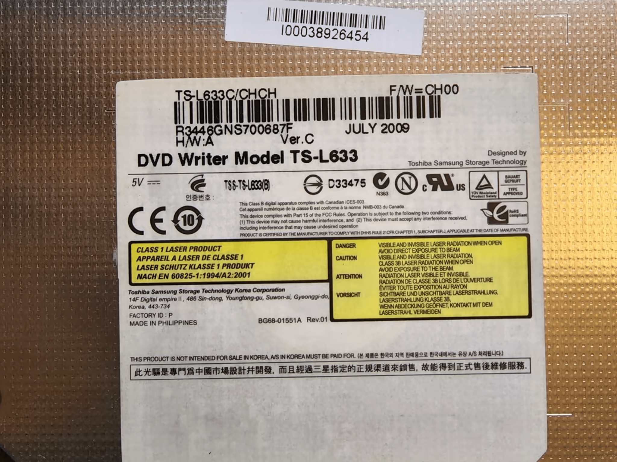 Laptop DVD CD Optical Drives