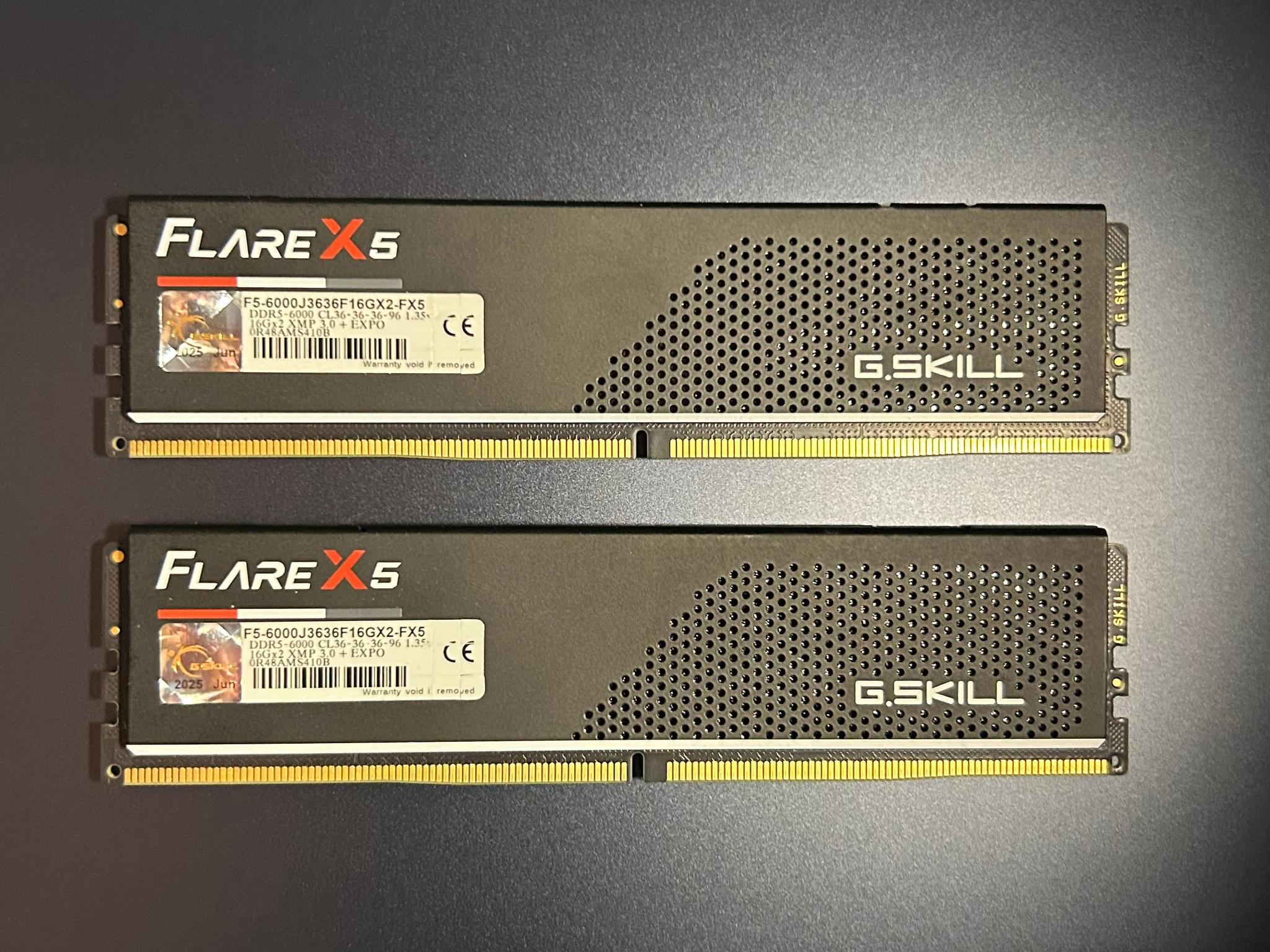 G.SKILL Flare X5 32GB (2 x 16GB) PC5-48000 (DDR5-6000) 36-36 Latency DIMM Memory