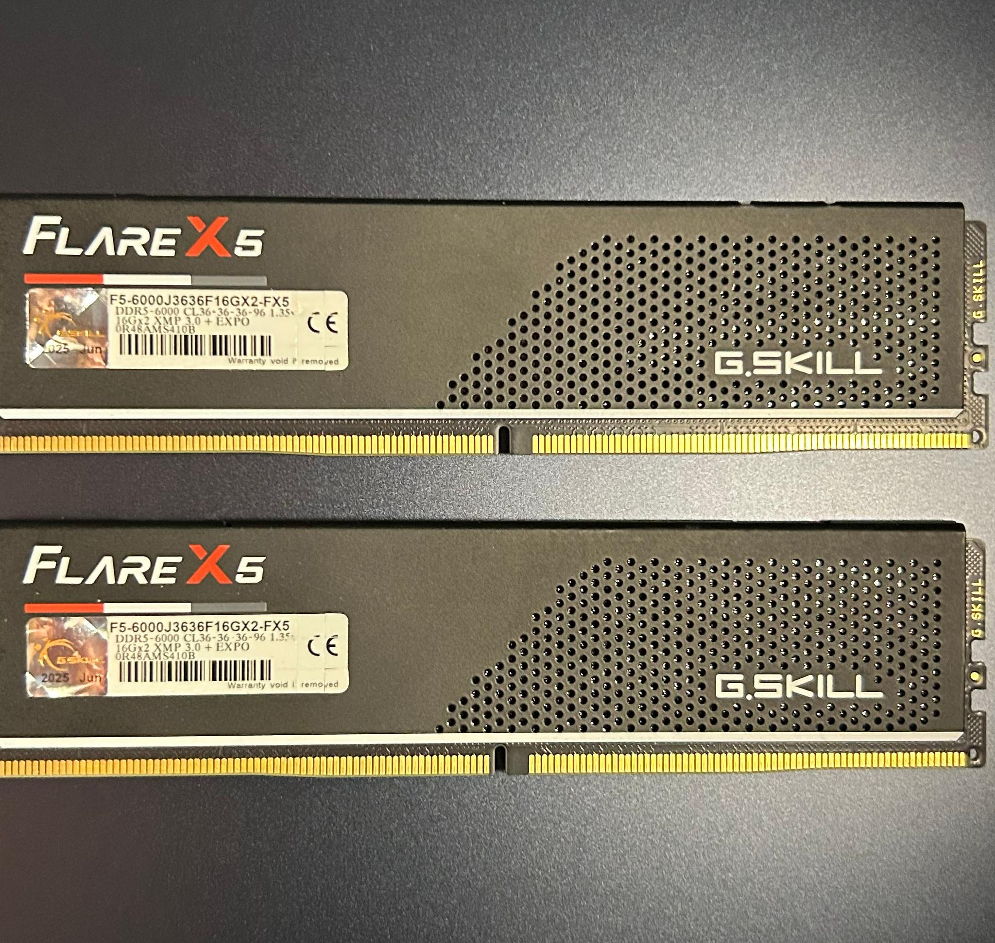 G.SKILL Flare X5 32GB (2 x 16GB) PC5-48000 (DDR5-6000) 36-36 Latency DIMM Memory
