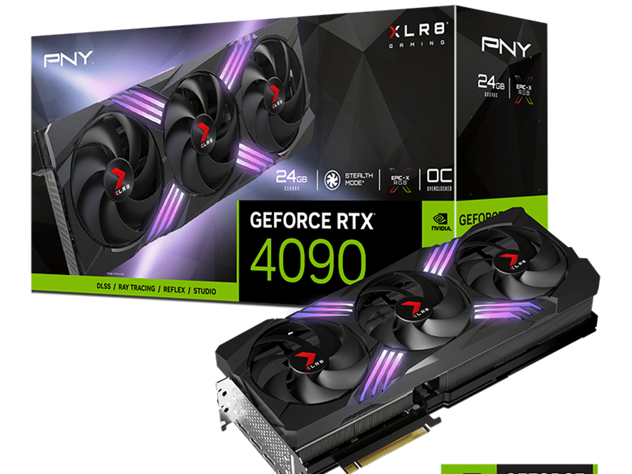 PNY NVIDIA GeForce RTX 4090 Verto Epic-X RGB Overclocked Triple Fan 24GB