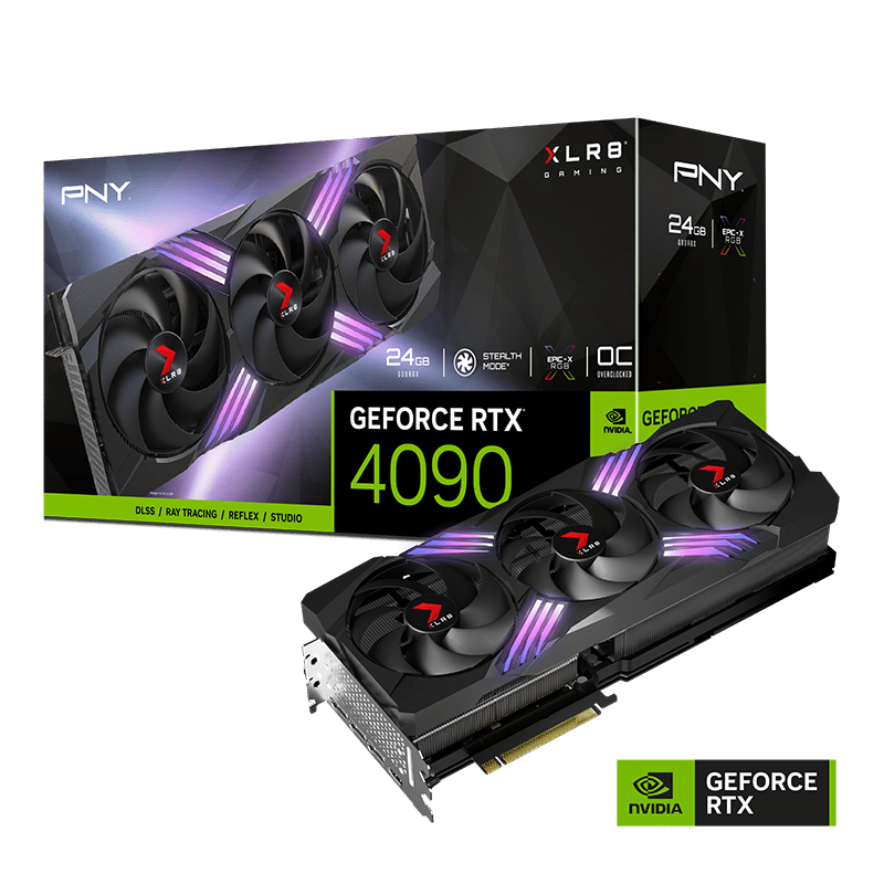 PNY NVIDIA GeForce RTX 4090 Verto Epic-X RGB Overclocked Triple Fan 24GB