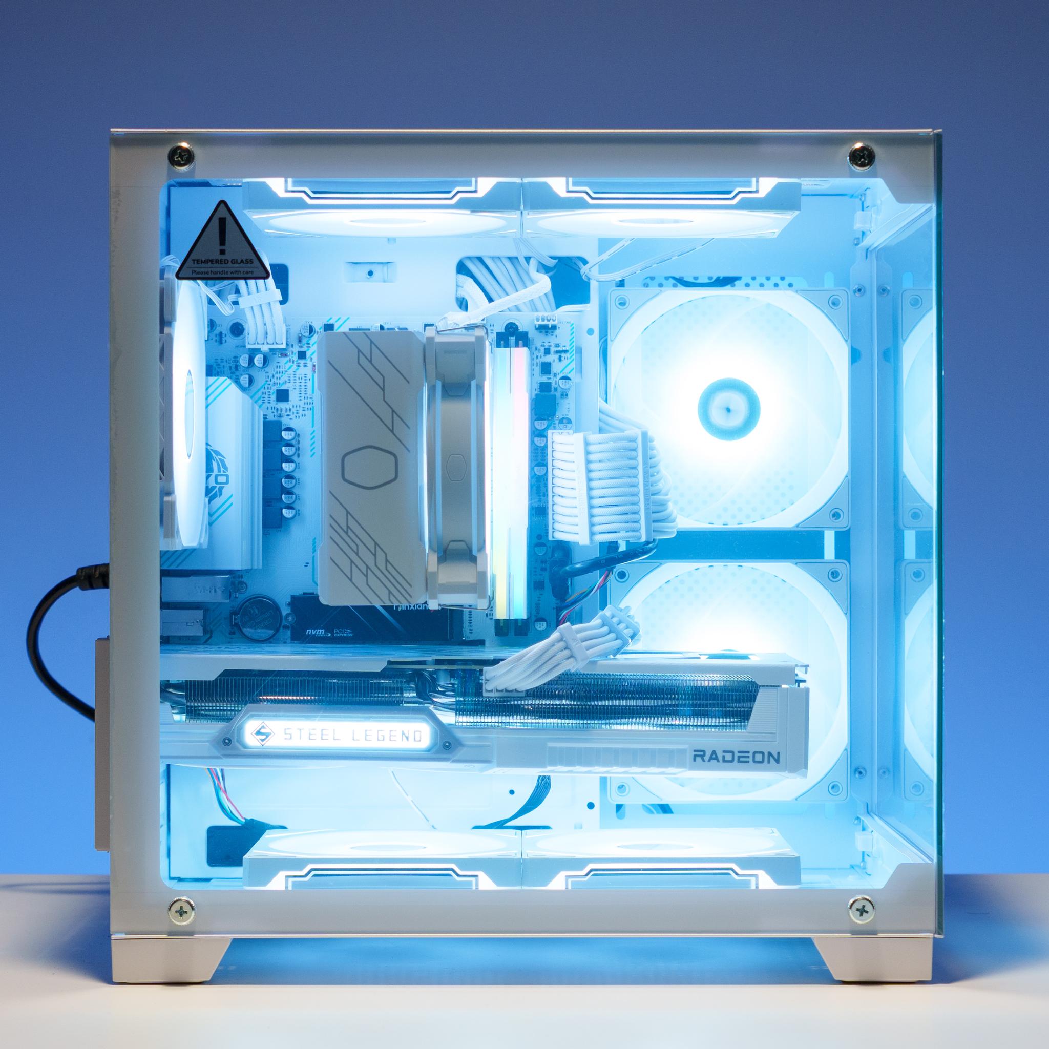 Snow White Gaming PC | Ryzen 5 | RX 9060 XT | 16GB DDR4 RAM | ARGB