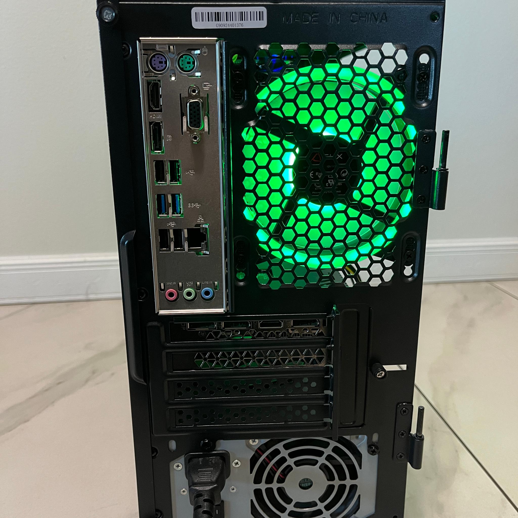 NVIDIA RTX 2060, Intel Core i3-10100, 16GB RAM, 2.2TB Storage, Gaming PC w/ Wi-Fi, BT & RGB Remote