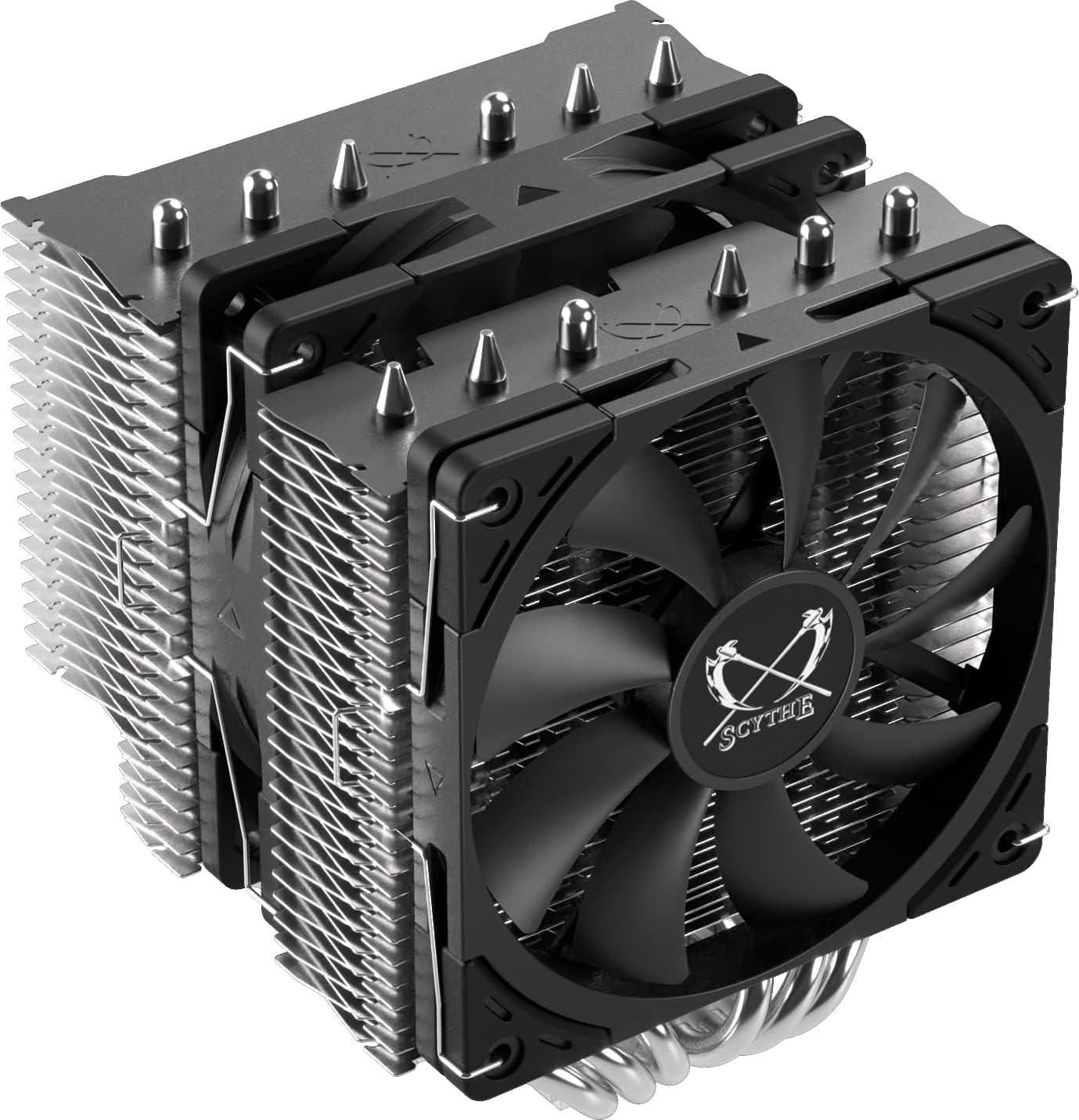 Scythe Fuma 2 Rev.B CPU Air Cooler, Intel LGA1700, LGA1151, AMD AM4/Ryzen 120mm, Dual Towers Black