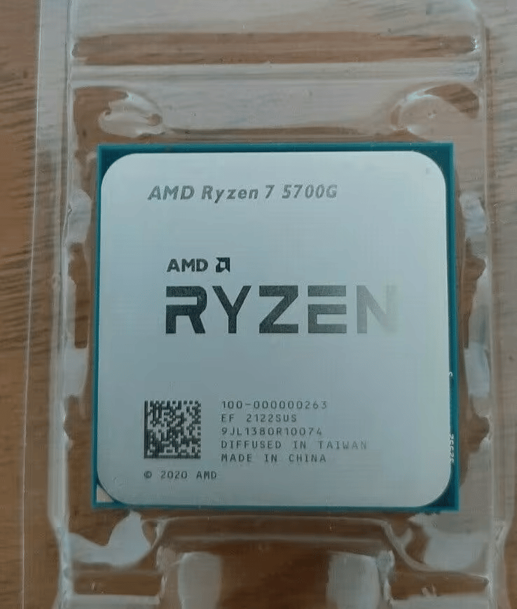 Ryzen 7 5700G CPU with stock cooler