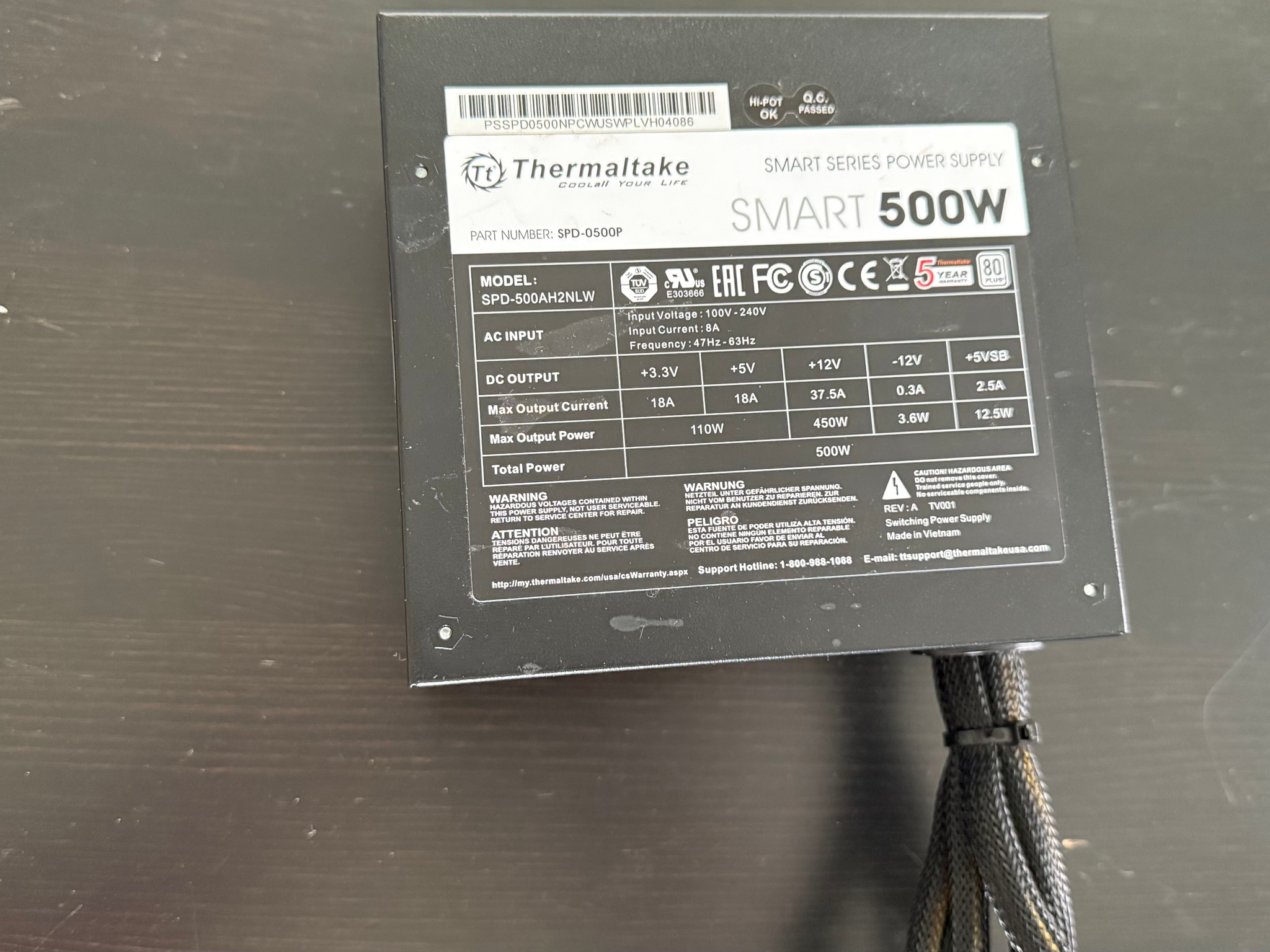 Thermaltake Smart 500W Power Supply