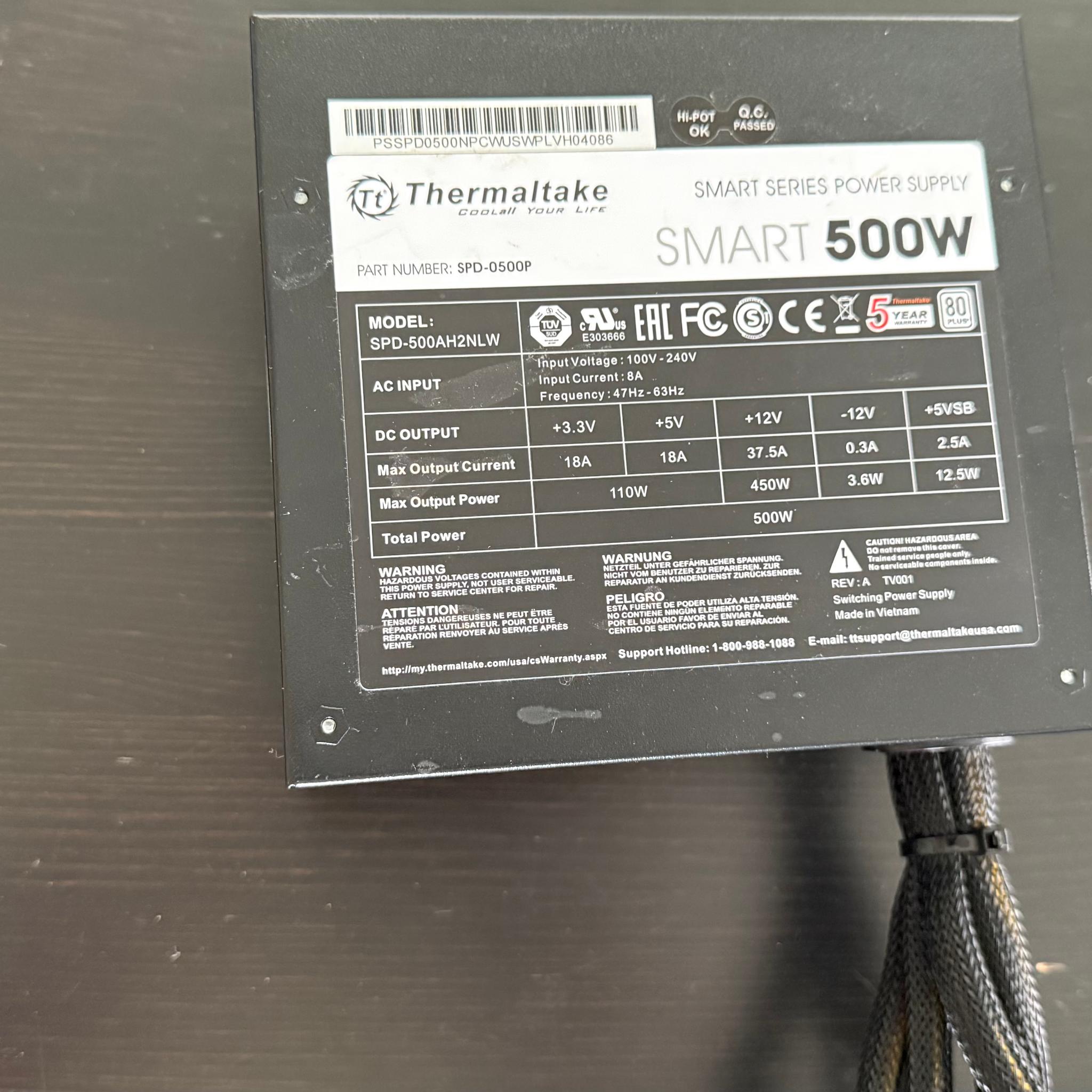 Thermaltake Smart 500W Power Supply