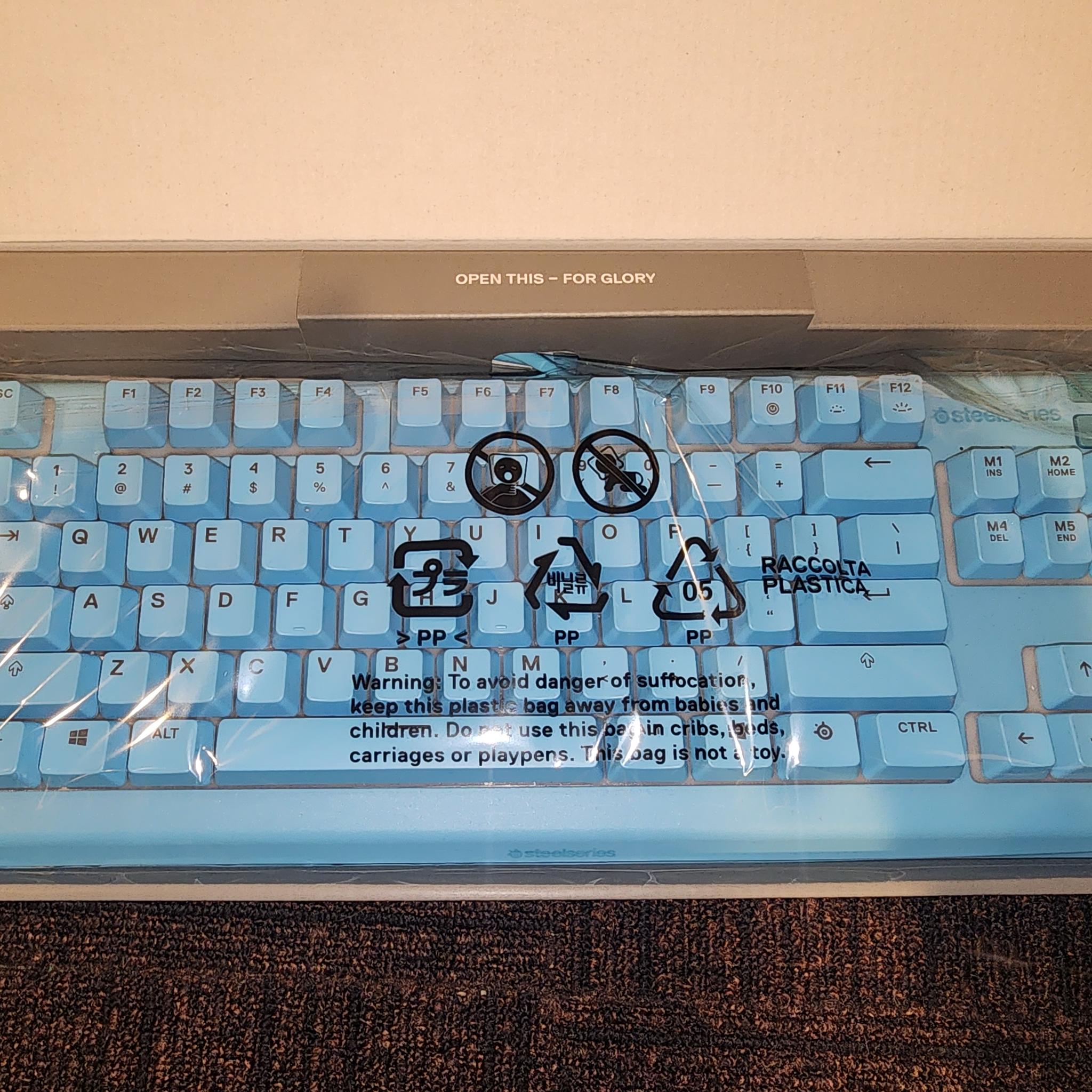 SteelSeries Gaming Keyboard, Tenkeyless, Wired, Apex 3 TKL Aqua