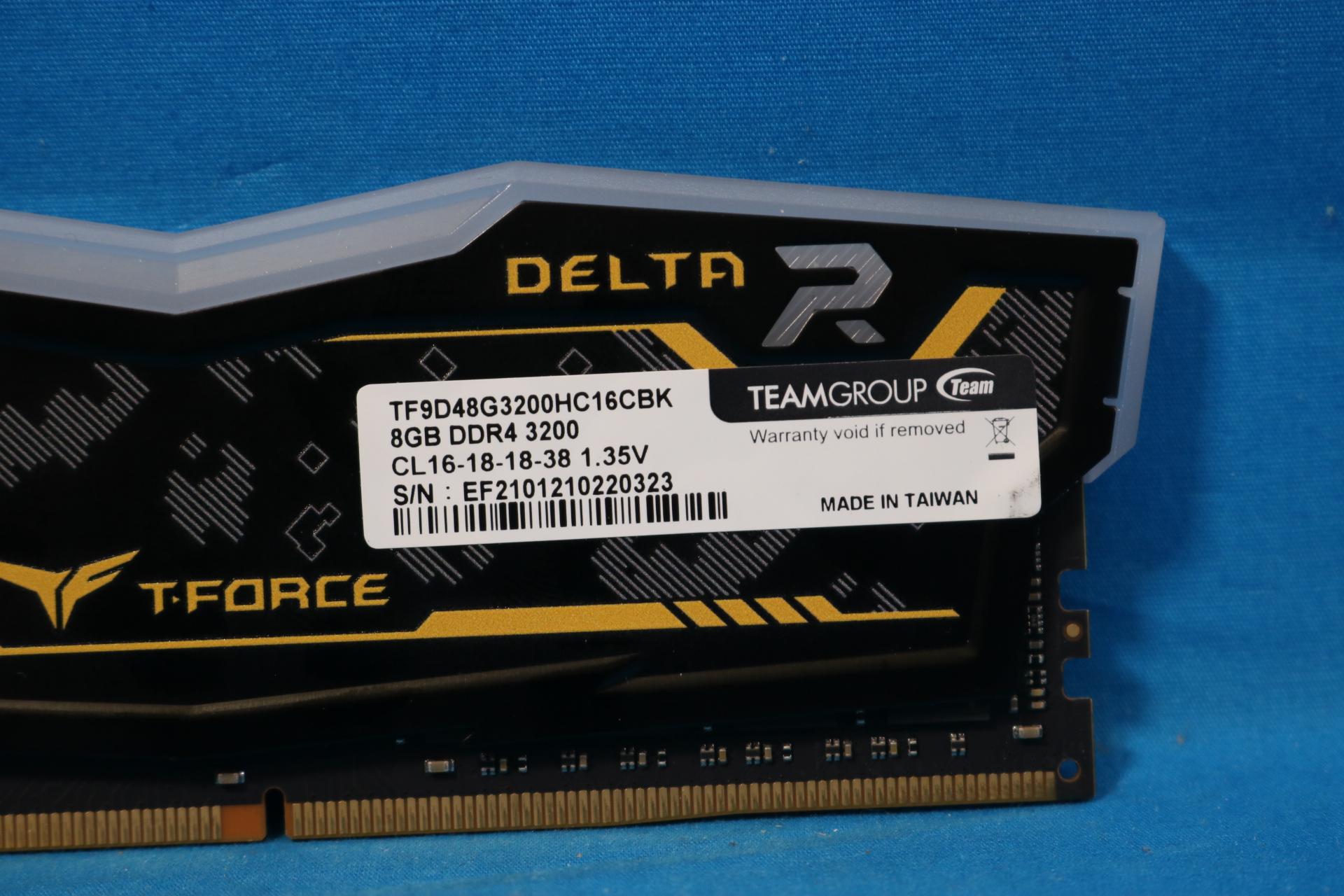 TeamGroup T-Force Delta TUF Gaming Alliance RGB 16GB (2x8GB) DDR4 3200MHz RAM TF9D48G3200HC16CBK