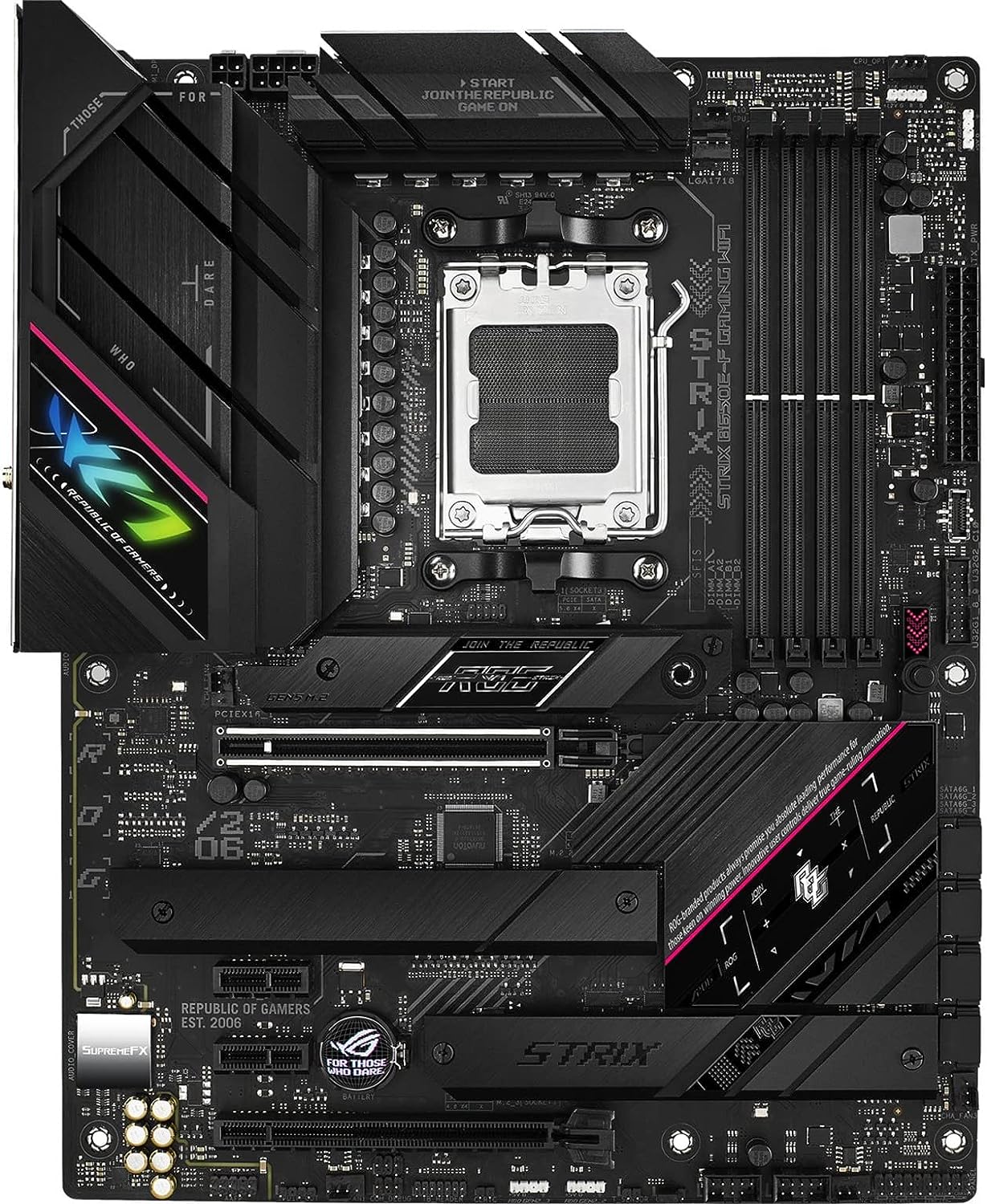 ASUS ROG STRIX B650E-F GAMING WIFI AMD AM5 B650 ATX M.2 Desktop Motherboard A