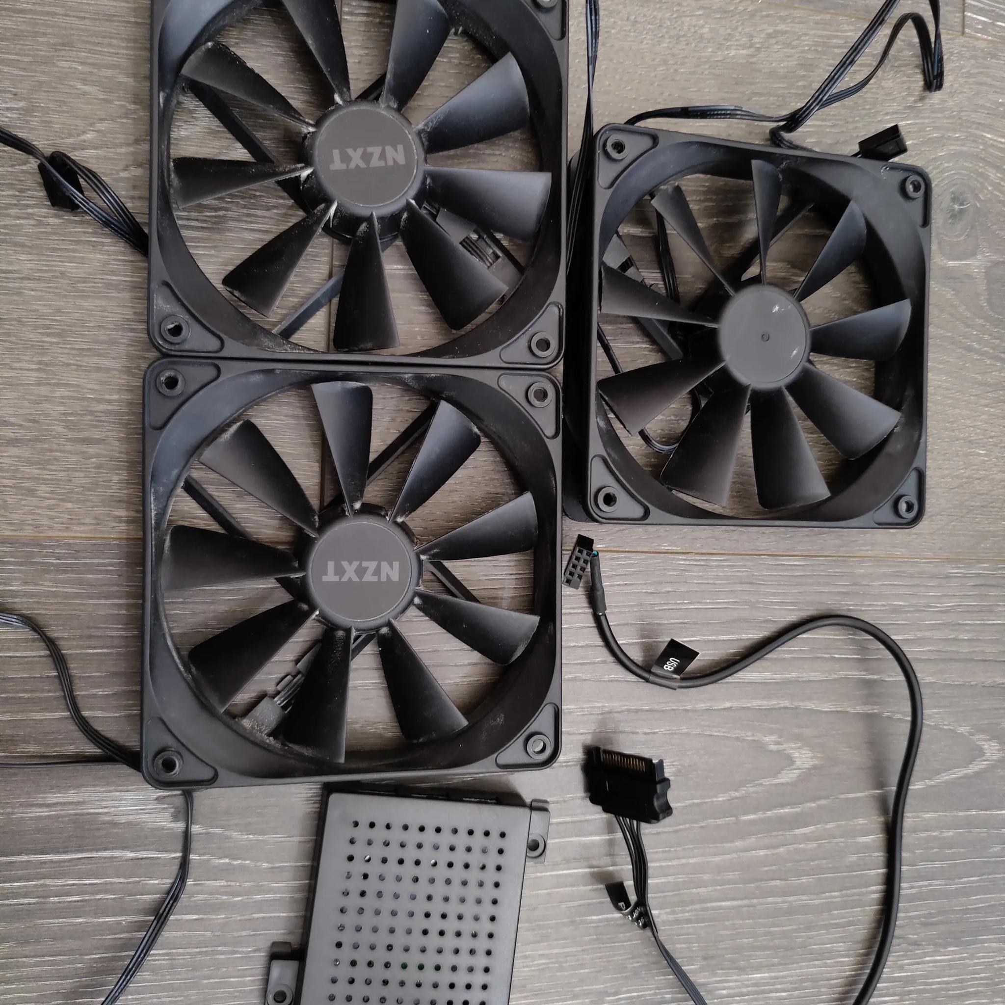 NZXT 120mm case fans 3pk with controller