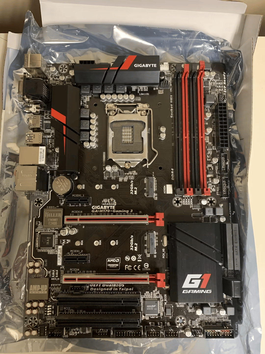 [Motherboard] Gigabyte G1 Gaming GA-H170-Gaming 3 ATX Motherboard DDR4 DIMM (LGA 1151 Socket) - USED