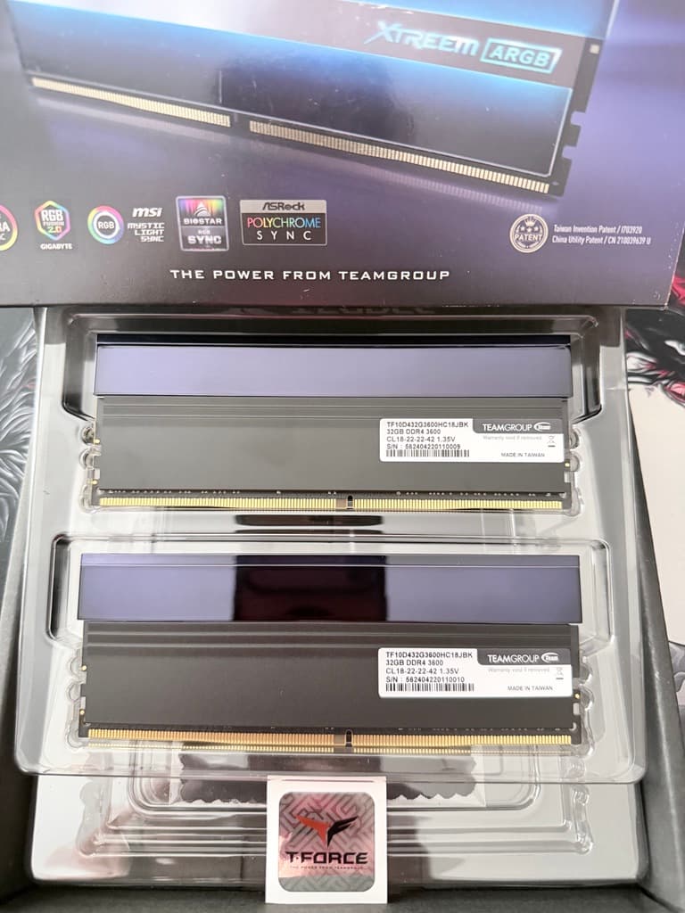 TEAMGROUP T-Force Xtreem ARGB 64GB (2x32GB) DDR4 3600 MT/s CL18