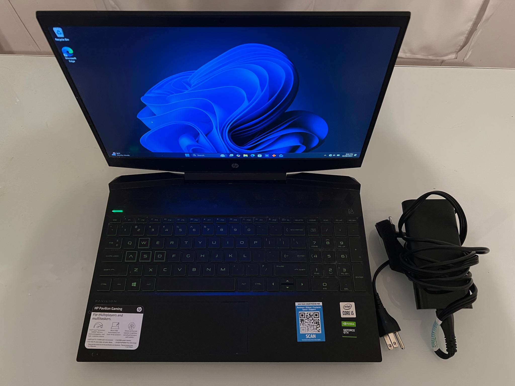 HP Pavilion Gaming Laptop | NVIDIA GTX 1650 | 16 GB RAM | 256 GB SSD | Intel i5