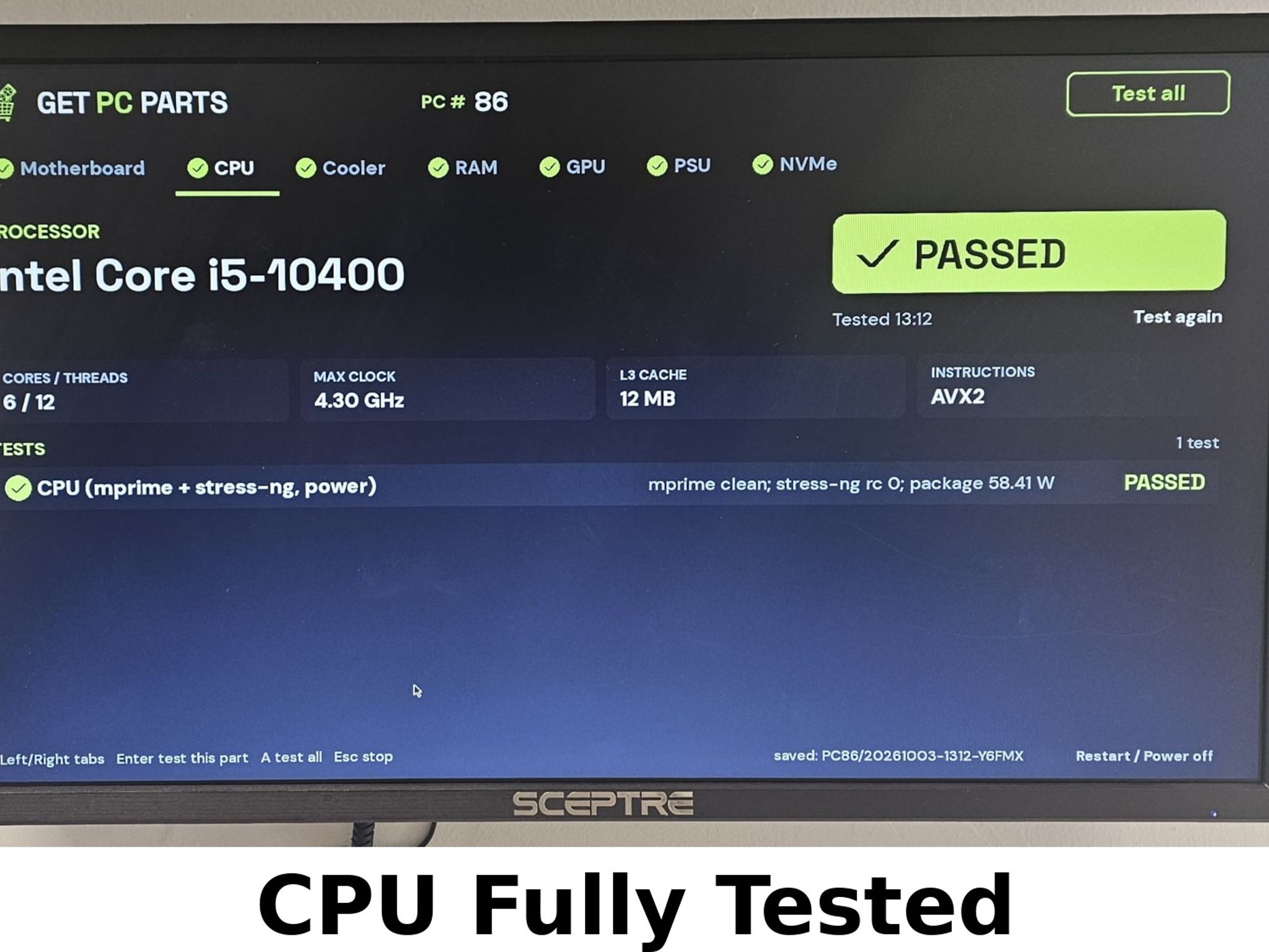 Intel Core i5-10400 LGA1200