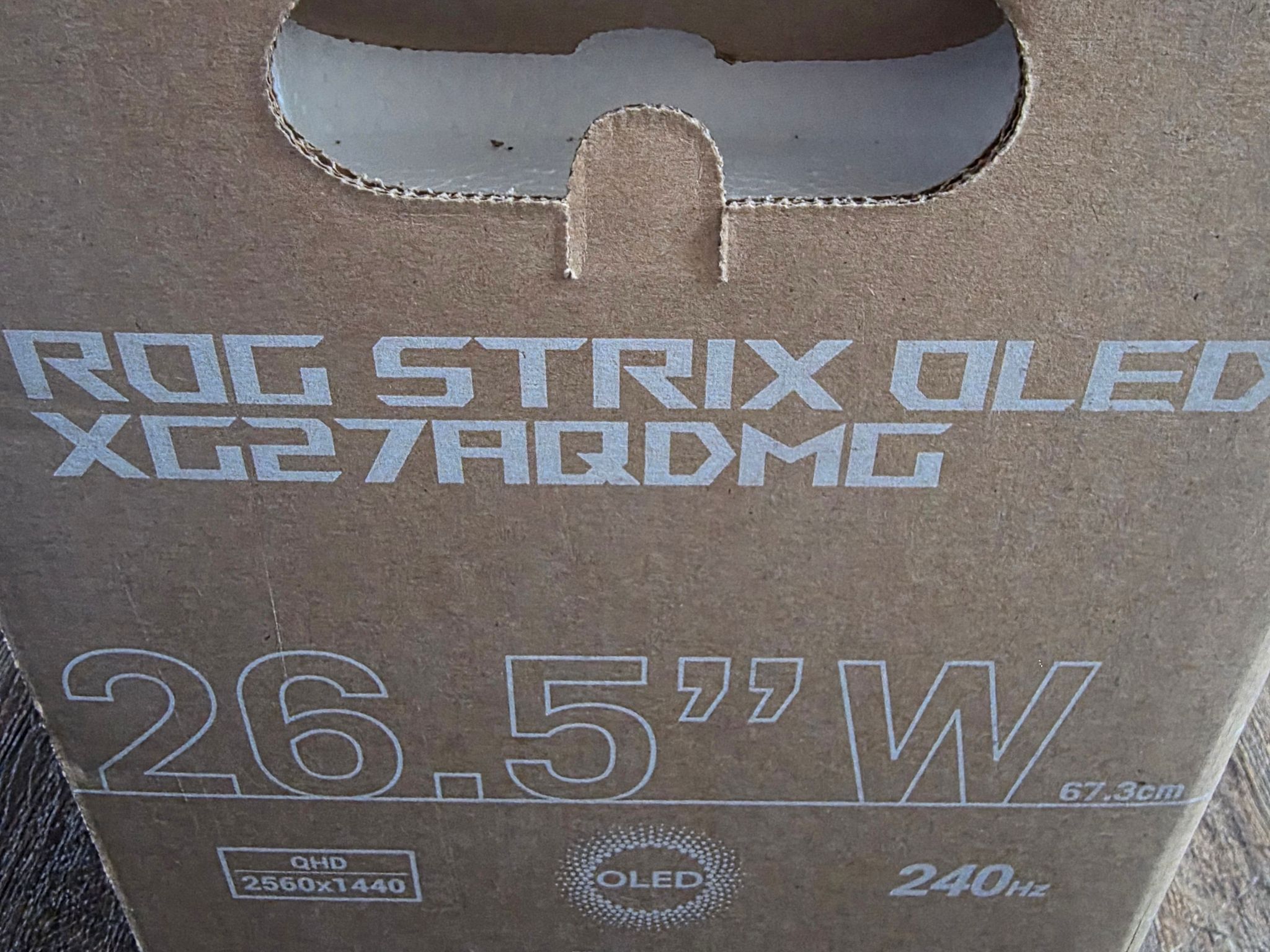 ASUS 27” 1440P OLED Gaming Monitor (XG27AQDMG) - QHD Glossy OLED 240Hz 0.03ms