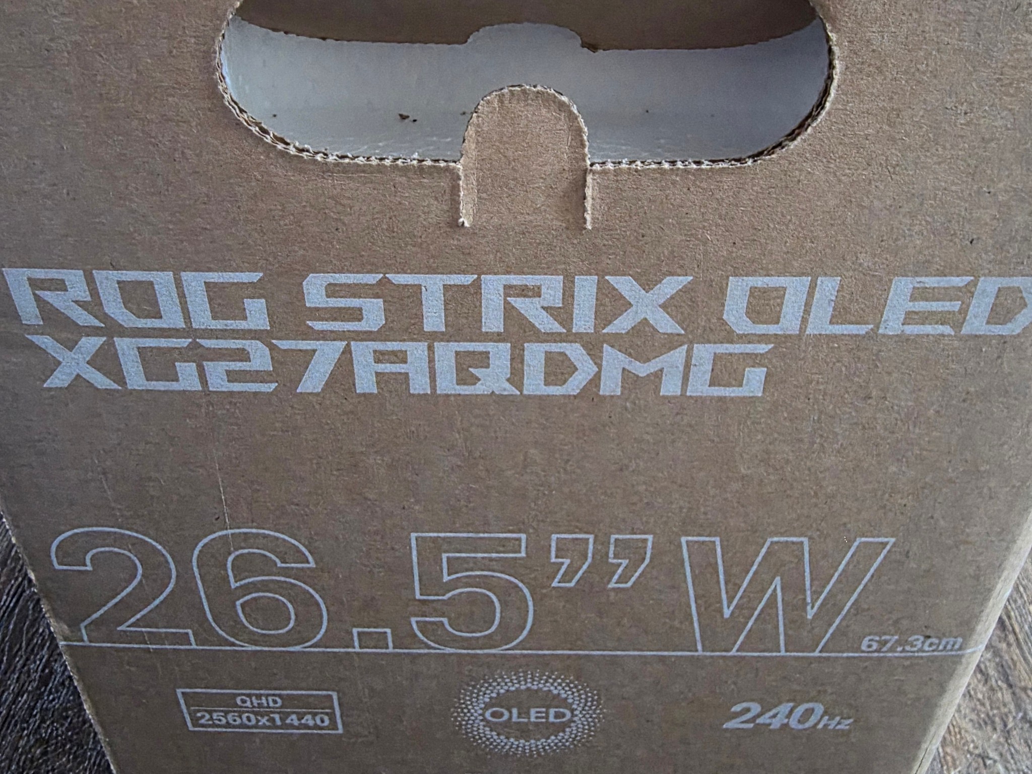 ASUS 27” 1440P OLED Gaming Monitor (XG27AQDMG) - QHD Glossy OLED 240Hz 0.03ms