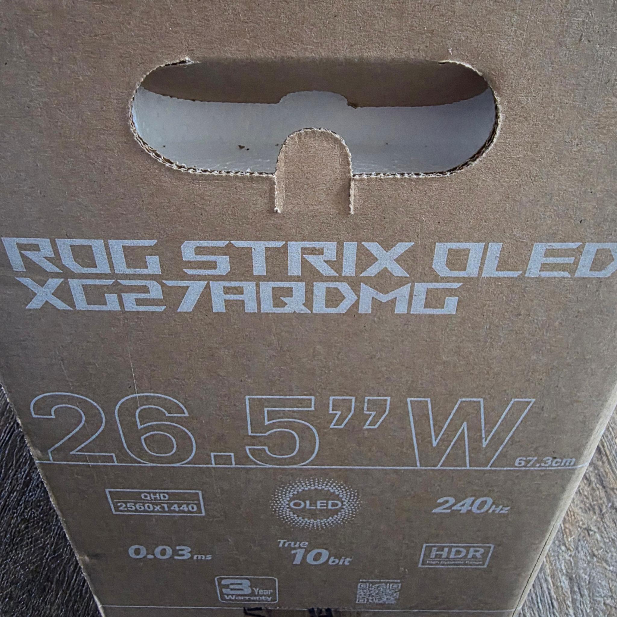 ASUS 27” 1440P OLED Gaming Monitor (XG27AQDMG) - QHD Glossy OLED 240Hz 0.03ms