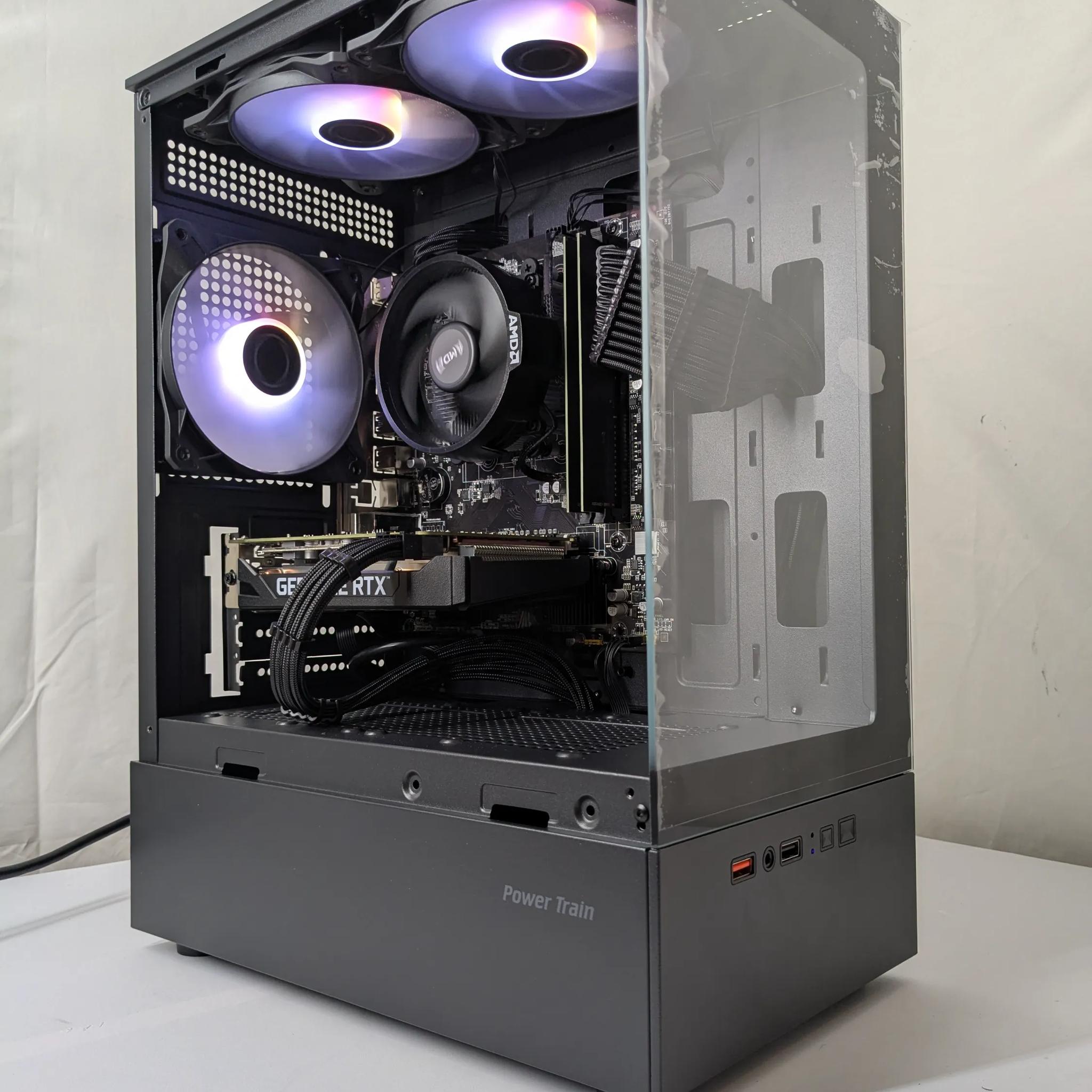 All Black Gaming PC – Ryzen 5 + RTX 2060 – 16GB RAM – 500GB NVMe