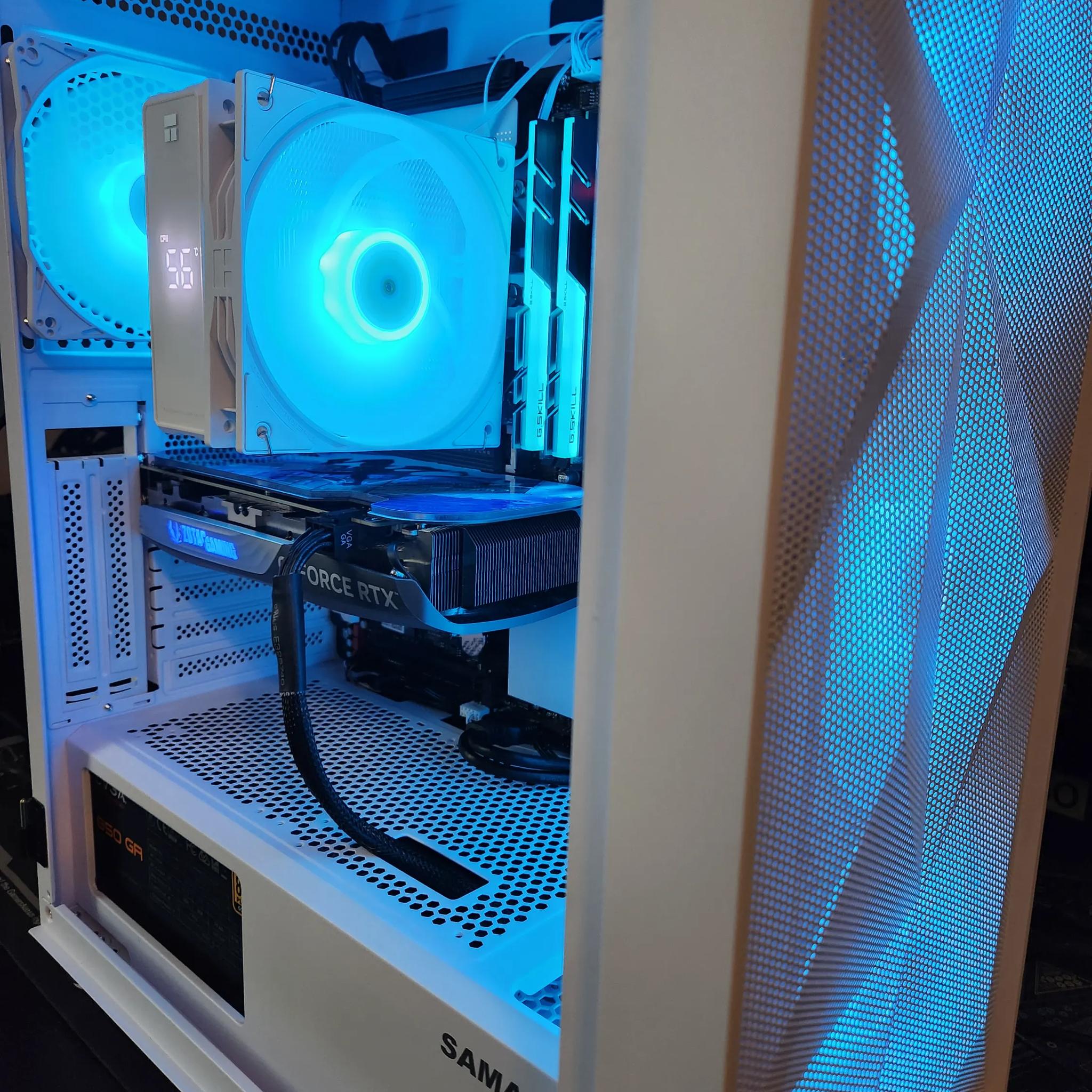 1440p WHITE 40 series Spiderman gaming pc featuring an RTX 4060 ti!