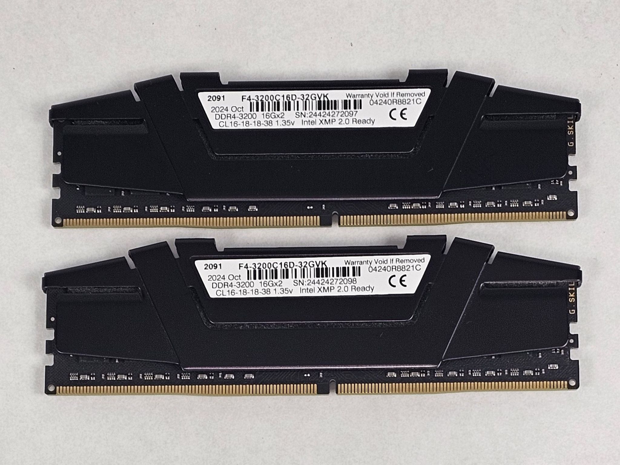 32GB DDR4 (2x16GB) CL16 3200MT/s G.Skill Ripjaws V